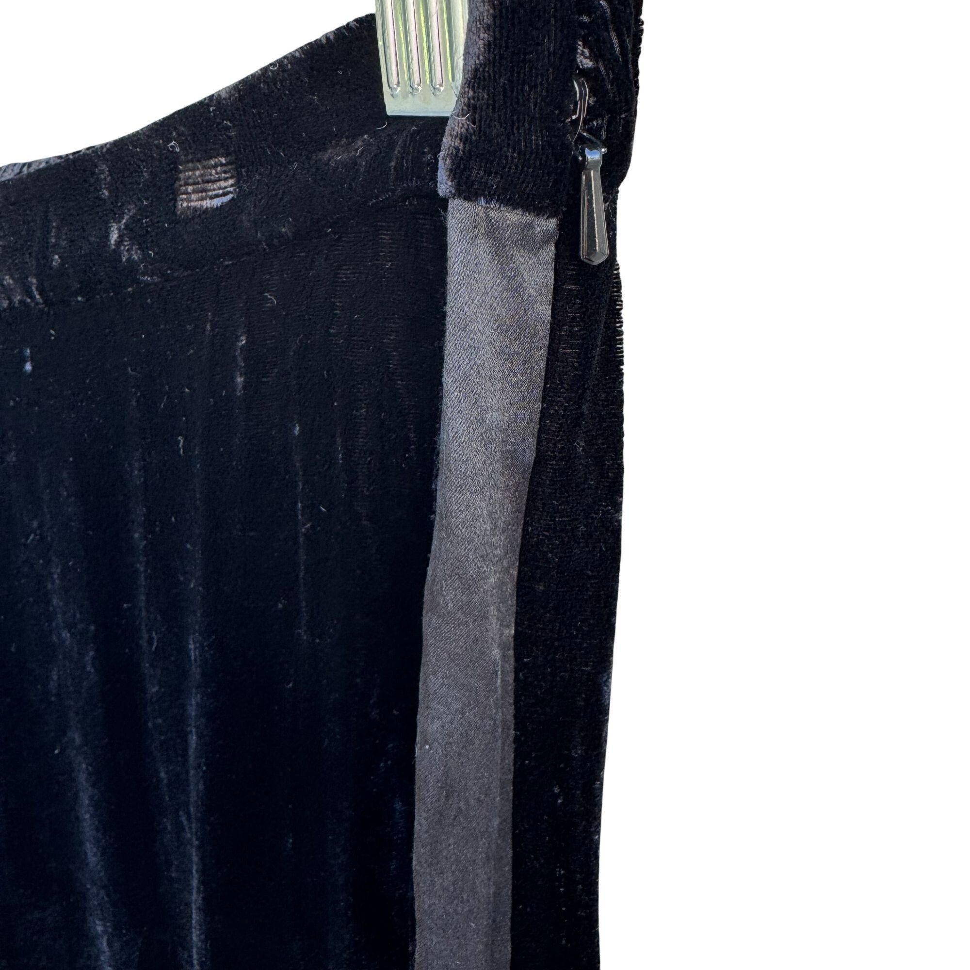 Bloomingdale's Bloomingdales Vintage Womens Black Velvet Wide-Leg Tuxedo St Size 36" / US 14 / IT 50 - 6 Thumbnail