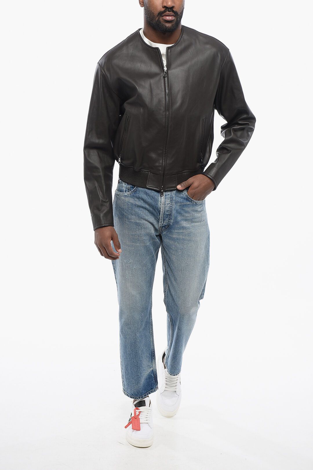 Dolce & Gabbana og1mm0825 Lambskin Zip-up Bomber Jacket in Brown Size US L / EU 52-54 / 3 - 2 Thumbnail