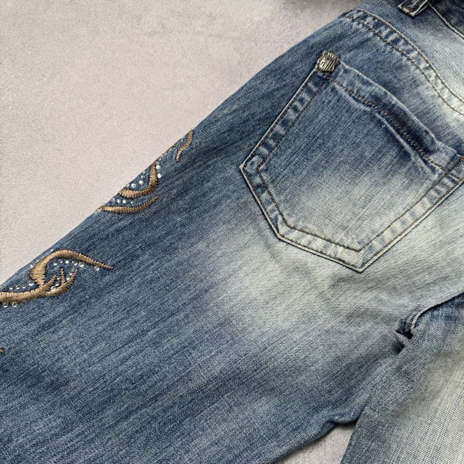 Just Cavalli Vintage Just Cavalli Blue Denim Pants Embroidered Jeans Size 30" / US 8 / IT 44 - 17 Thumbnail