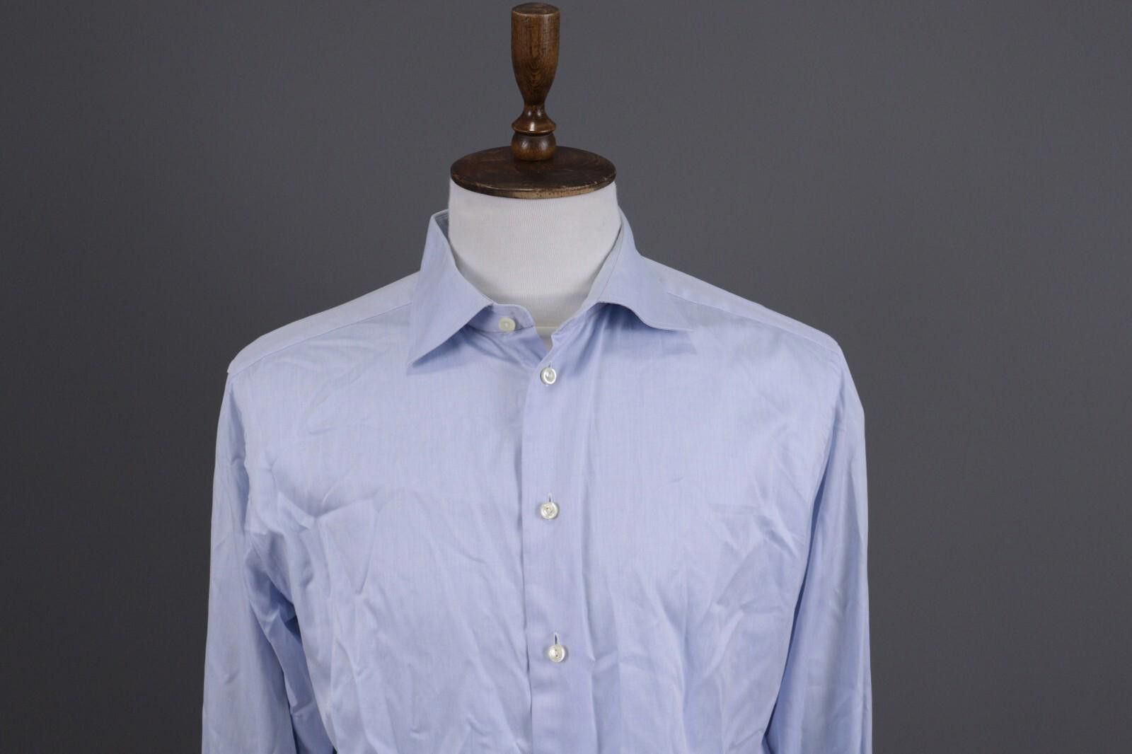 Eton Eton Slim Fit Blue Button Down Shirt Size 44 / 17 1/2 Size US M / EU 48-50 / 2 - 2 Thumbnail