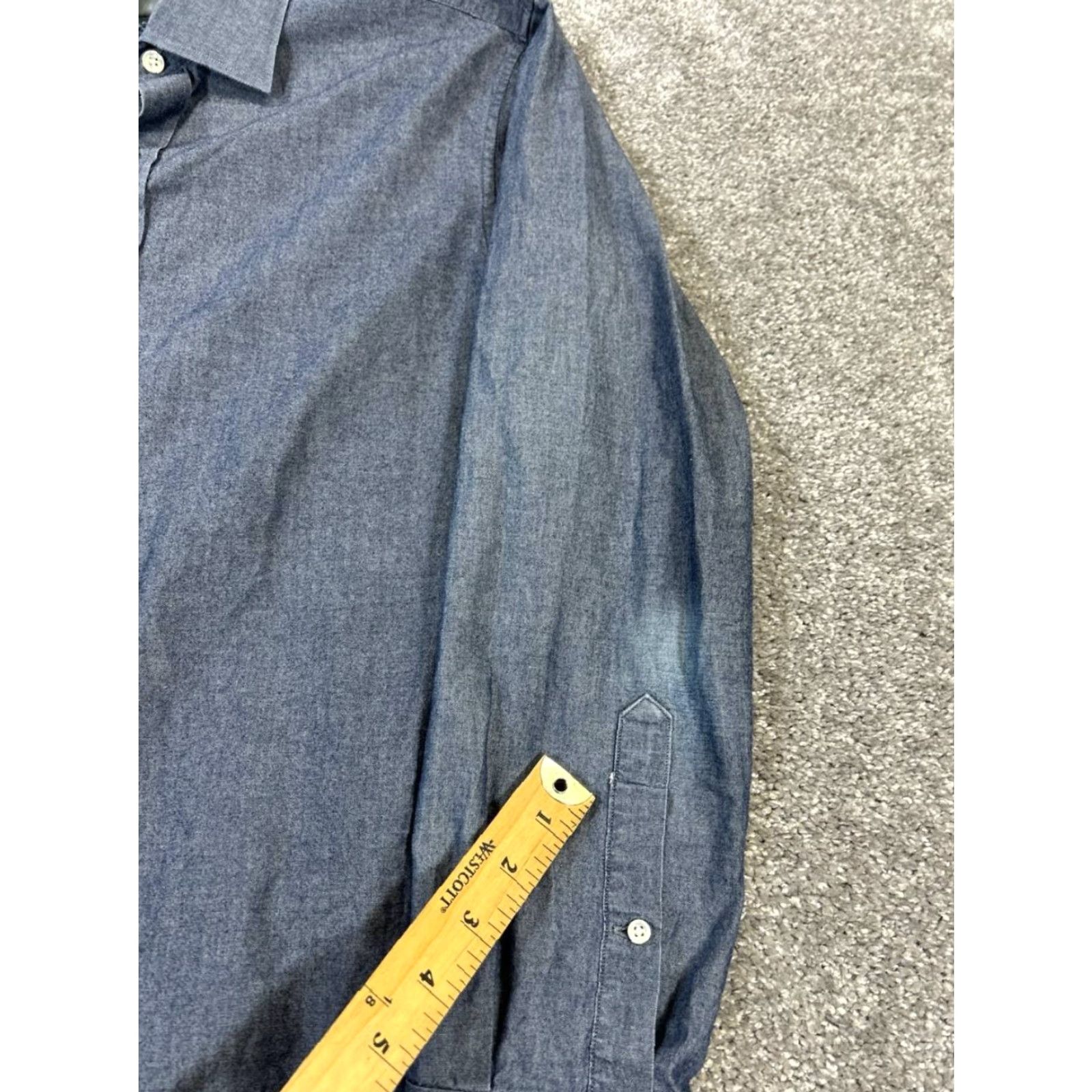 Bonobos Bonobos Shirt Mens 16 Blue Cotton Button Up Casual Slim Regular Button Up Shirt Bonobos Mens Blue Cotton 16 Size US L / EU 52-54 / 3 - 6 Thumbnail