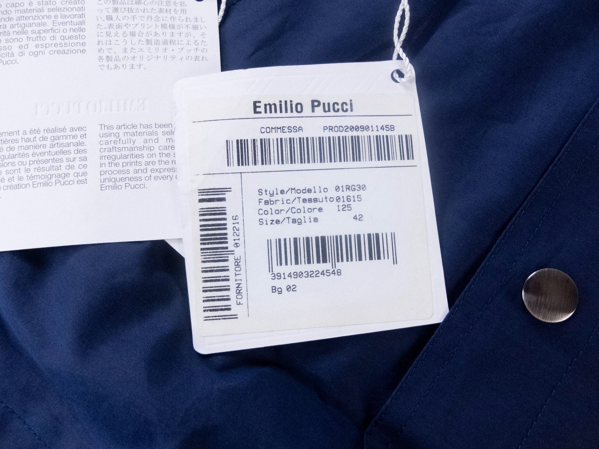 Emilio Pucci EMILIO PUCCI navy cotton silk sheath dress 8 (belt missing) Size M / US 6-8 / IT 42-44 - 5 Thumbnail