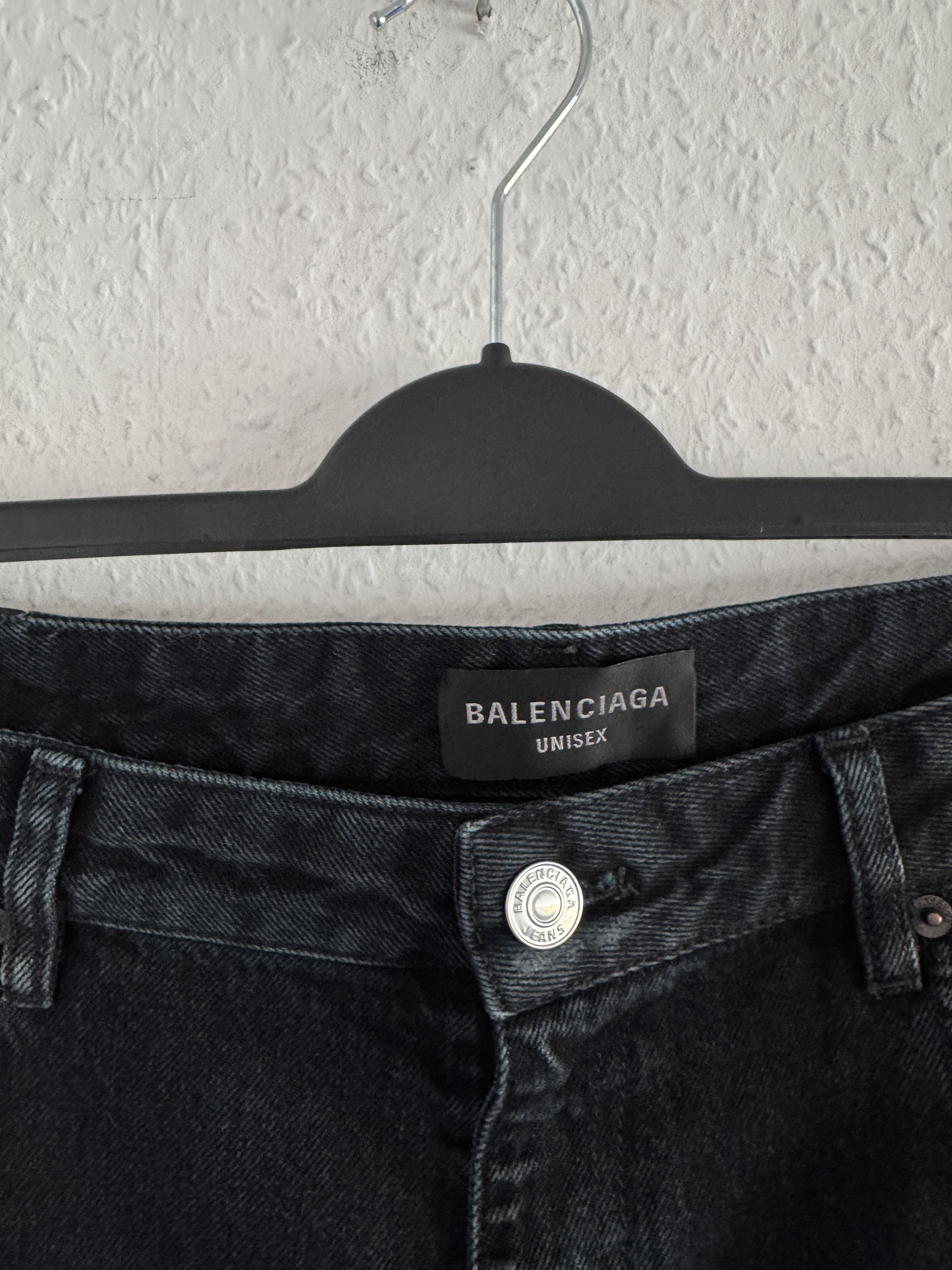 Balenciaga Destroyed Black Denim Jeans Size US 34 / EU 50 - 8 Thumbnail