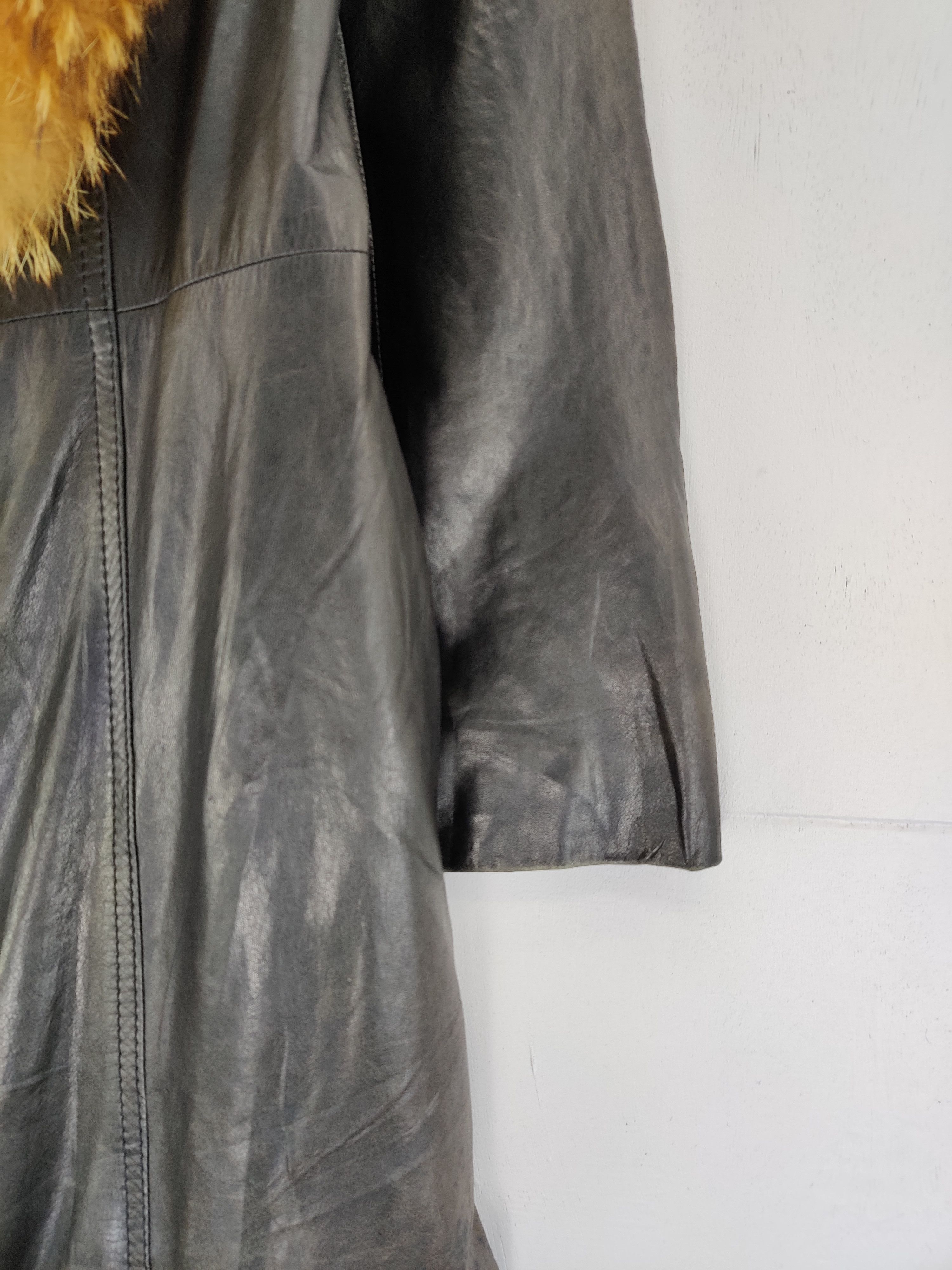 Japanese Brand Vintage Anap Leather Trench Coat Faux Fur Long Coat Size US S / EU 44-46 / 1 - 3 Thumbnail