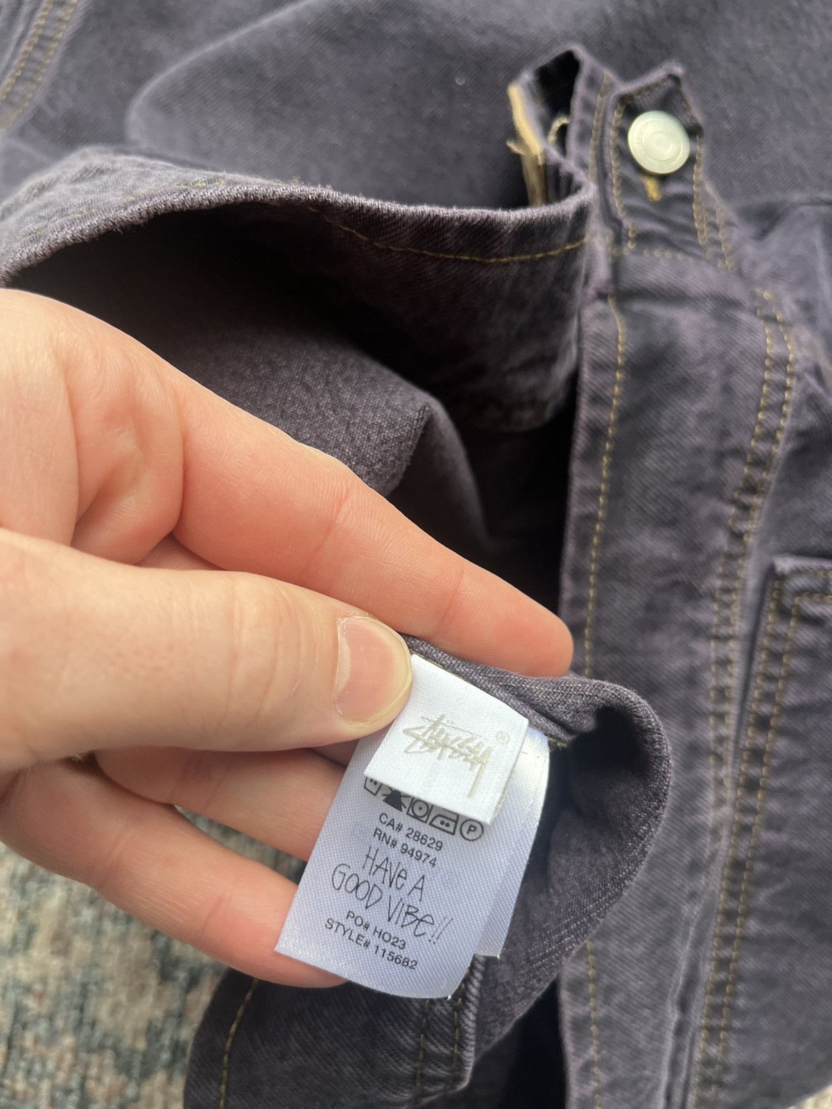 Stussy Stussy Zip Work Jacket Denim purple/nightshade | Grailed