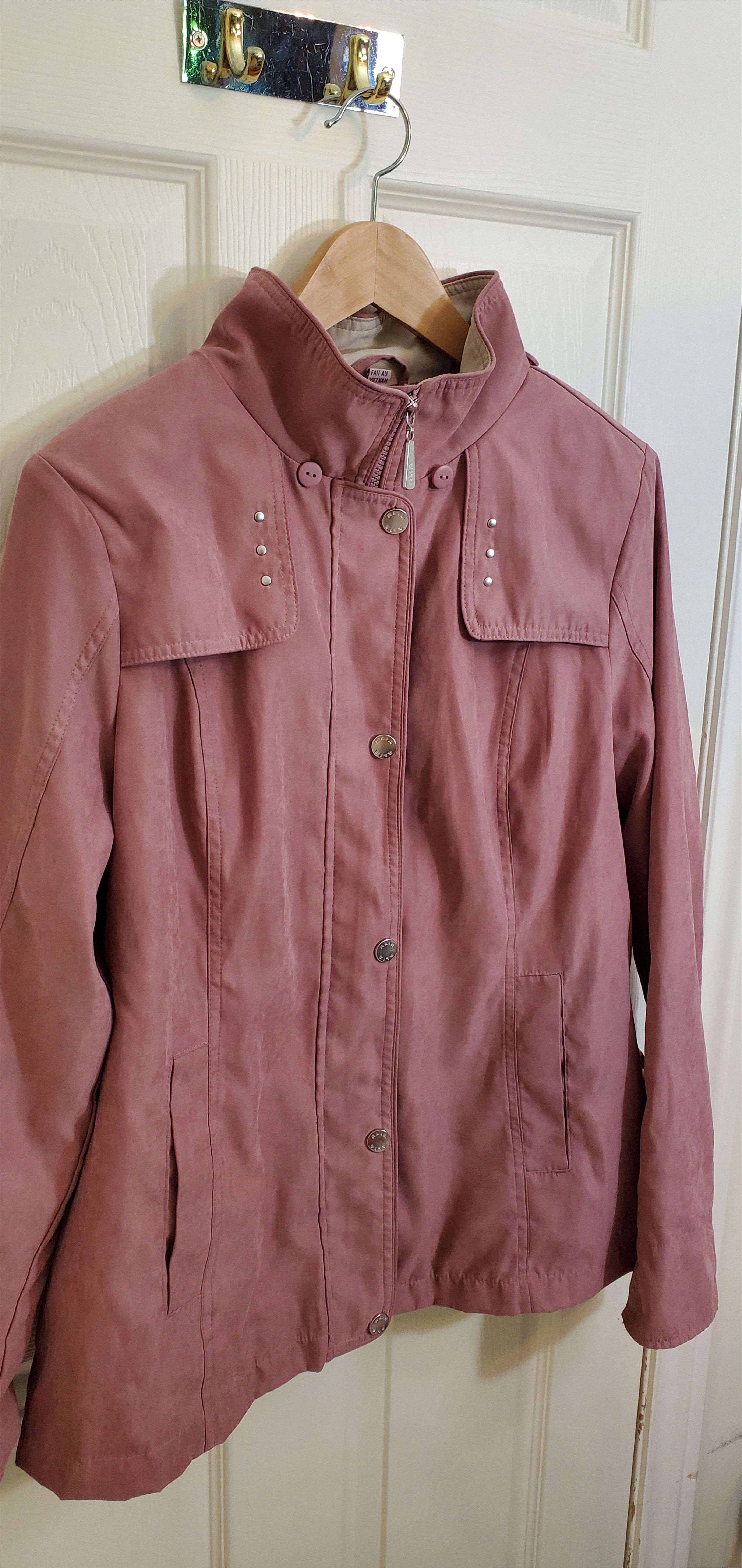 Vintage Vintage ALIA Pink Coat Lined Inside Shoulder Flap Style Size M / US 6-8 / IT 42-44 - 2 Thumbnail