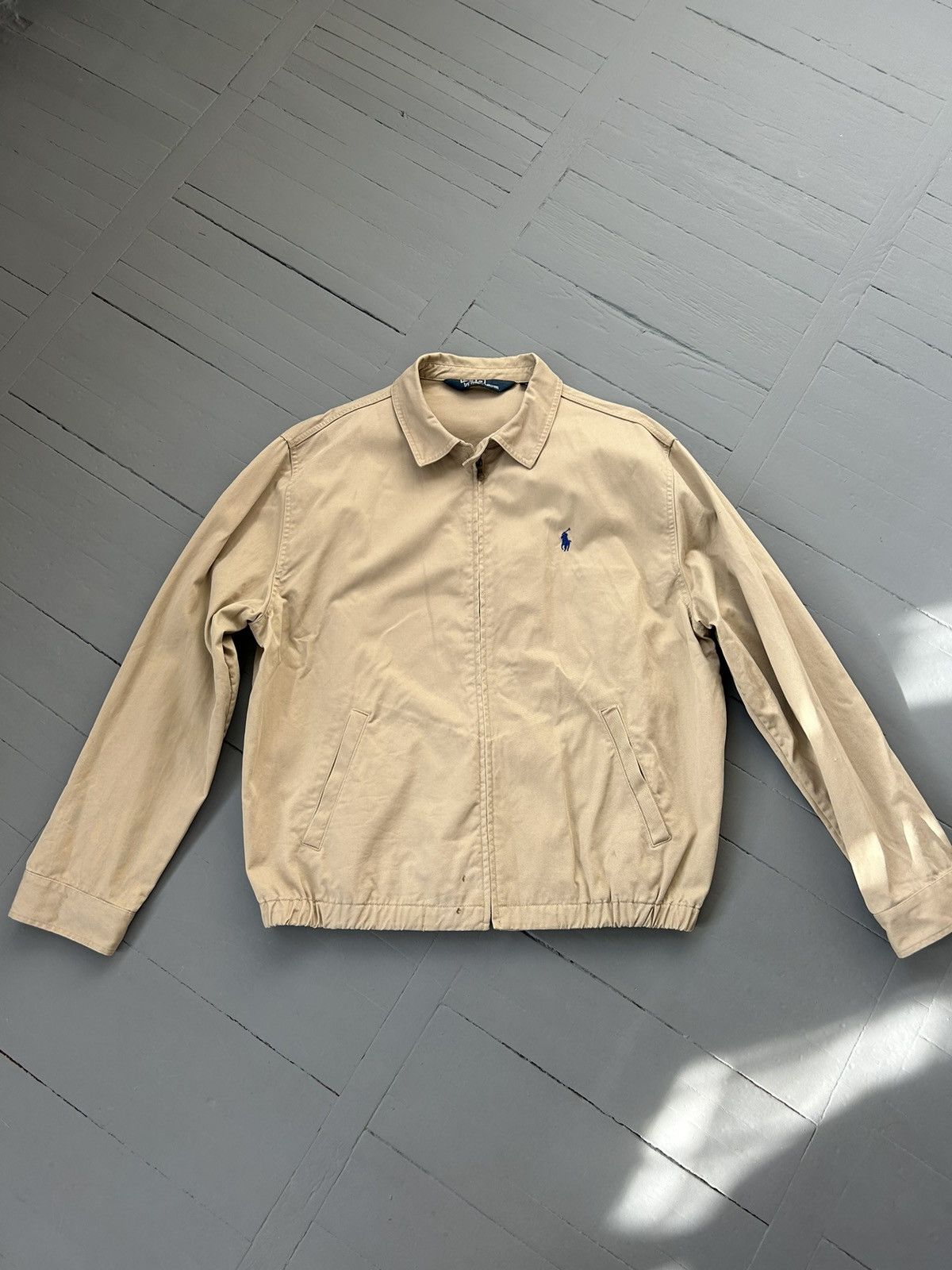 image of Polo Ralph Laurent Light Jacket Bomber in Beige, Men's (Size Large)