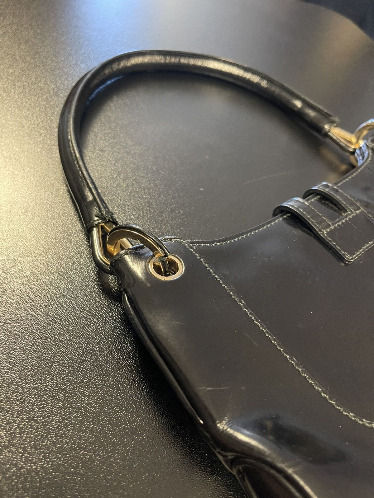 Gucci Gucci Patent Leather Jackie Black Great Condition! Size ONE SIZE - 5 Thumbnail