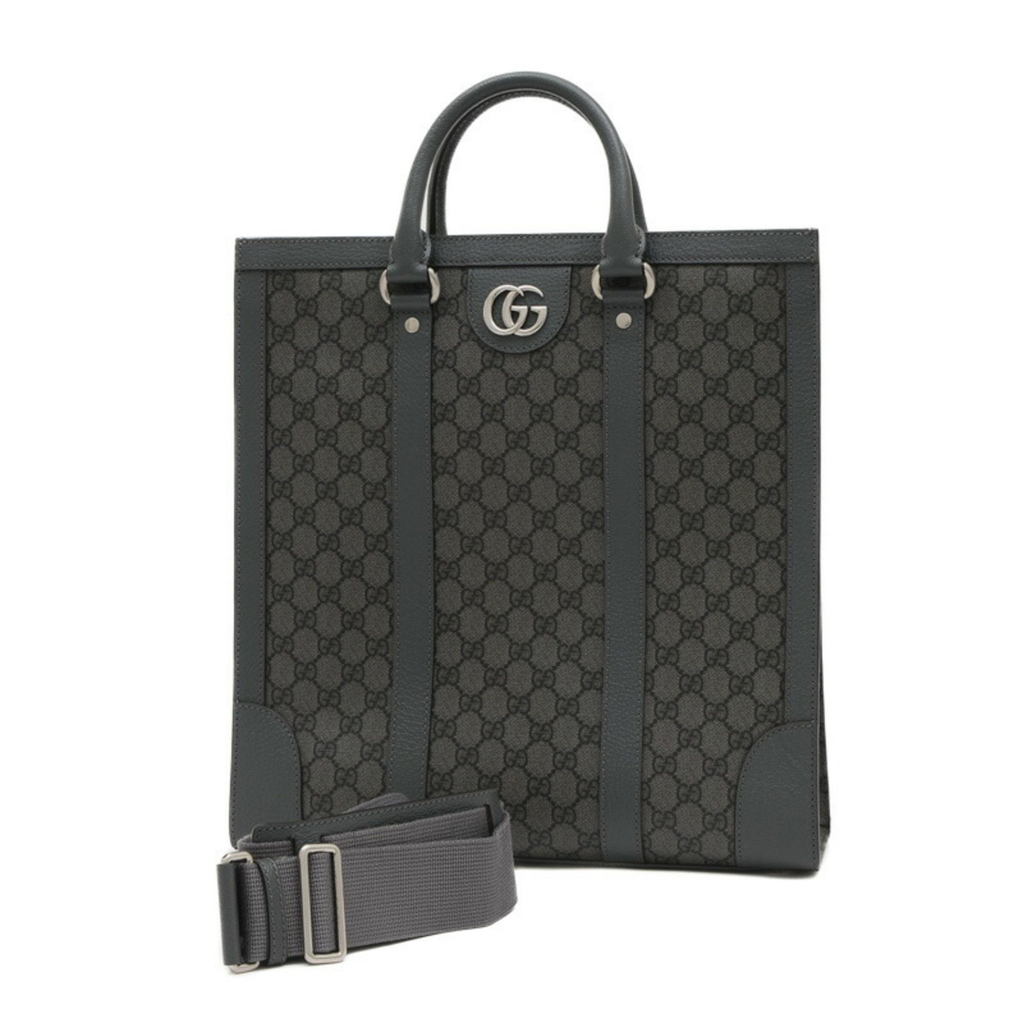 Gucci Gucci GG Supreme Off-White Medium Tote Bag Grey 731793 Men's Bags Size ONE SIZE - 1 Thumbnail