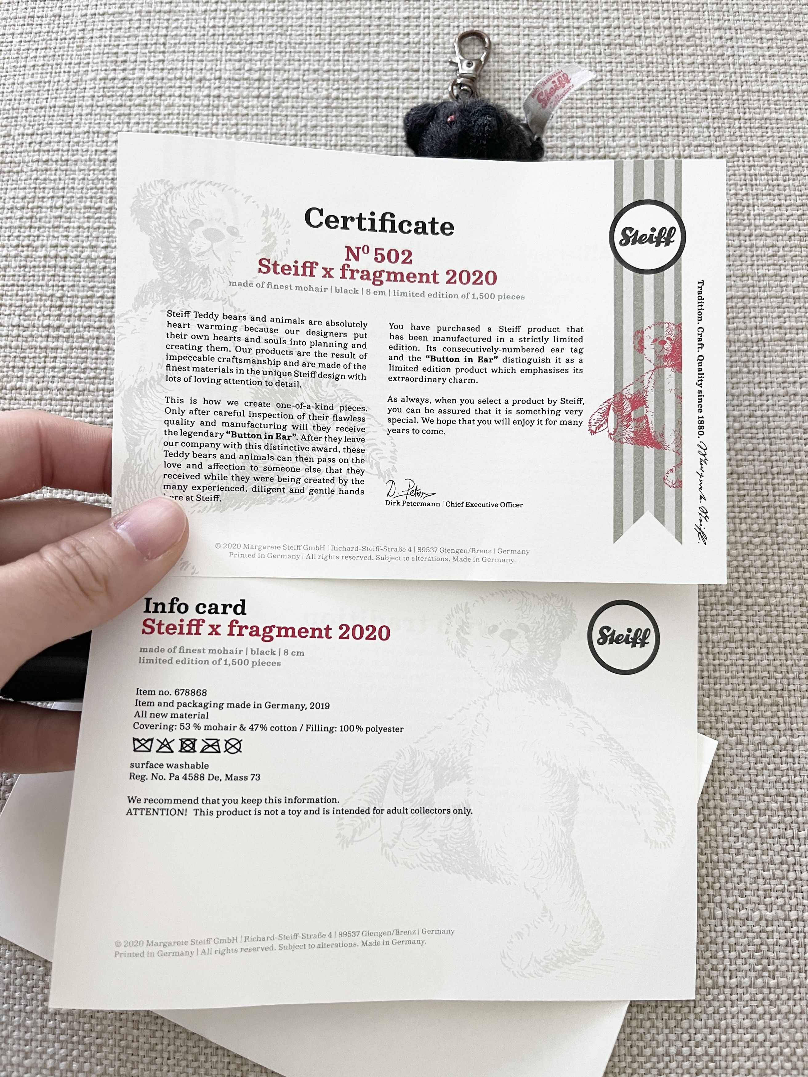 Fragment Design STEAL! Fragment x Steiff Bear Keychain Size ONE SIZE - 7 Thumbnail