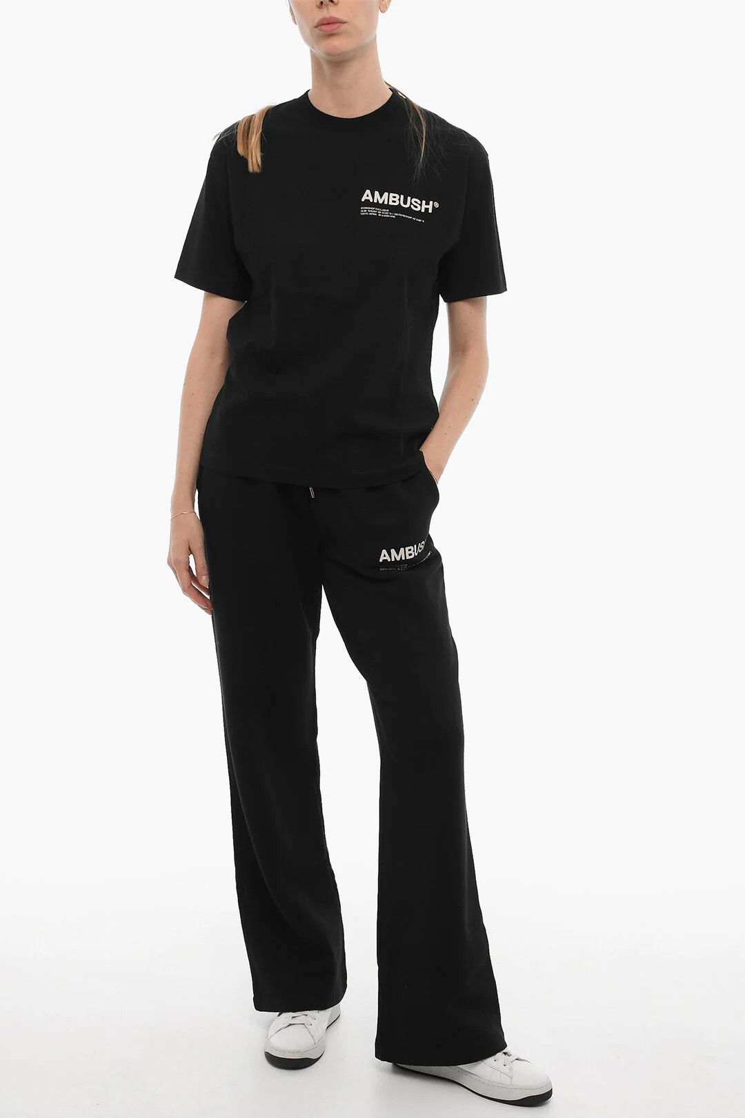 Ambush Design og1mm0426 Solid-Color Crew Neck T-Shirt in Black Size XS / US 0-2 / IT 36-38 - 4 Thumbnail