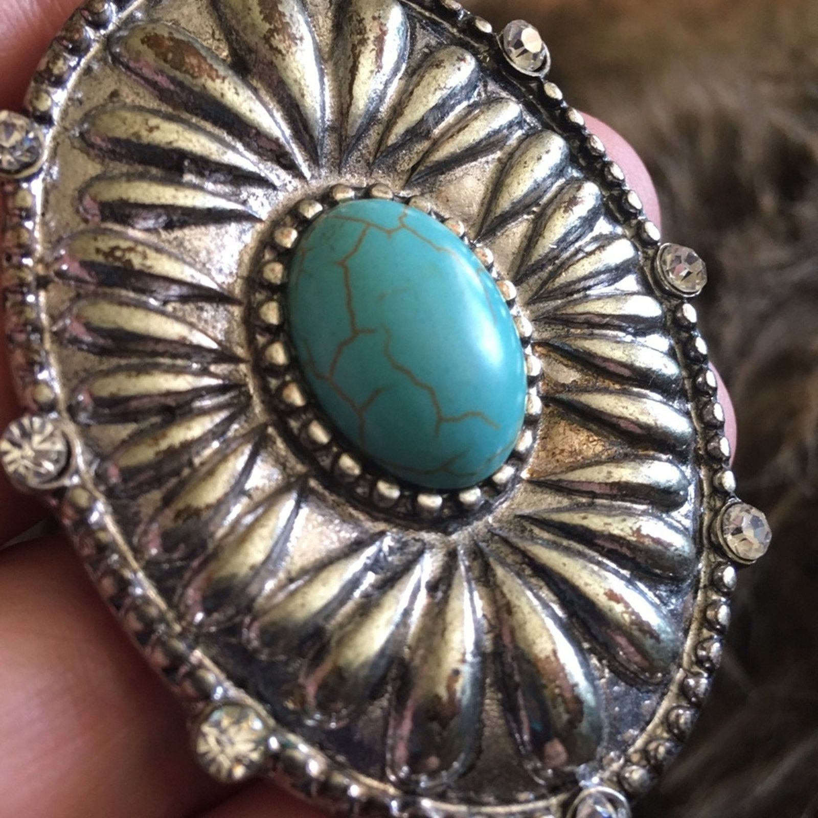 Jewelry Southwest style faux turquoise medallion necklace Size ONE SIZE - 7 Thumbnail