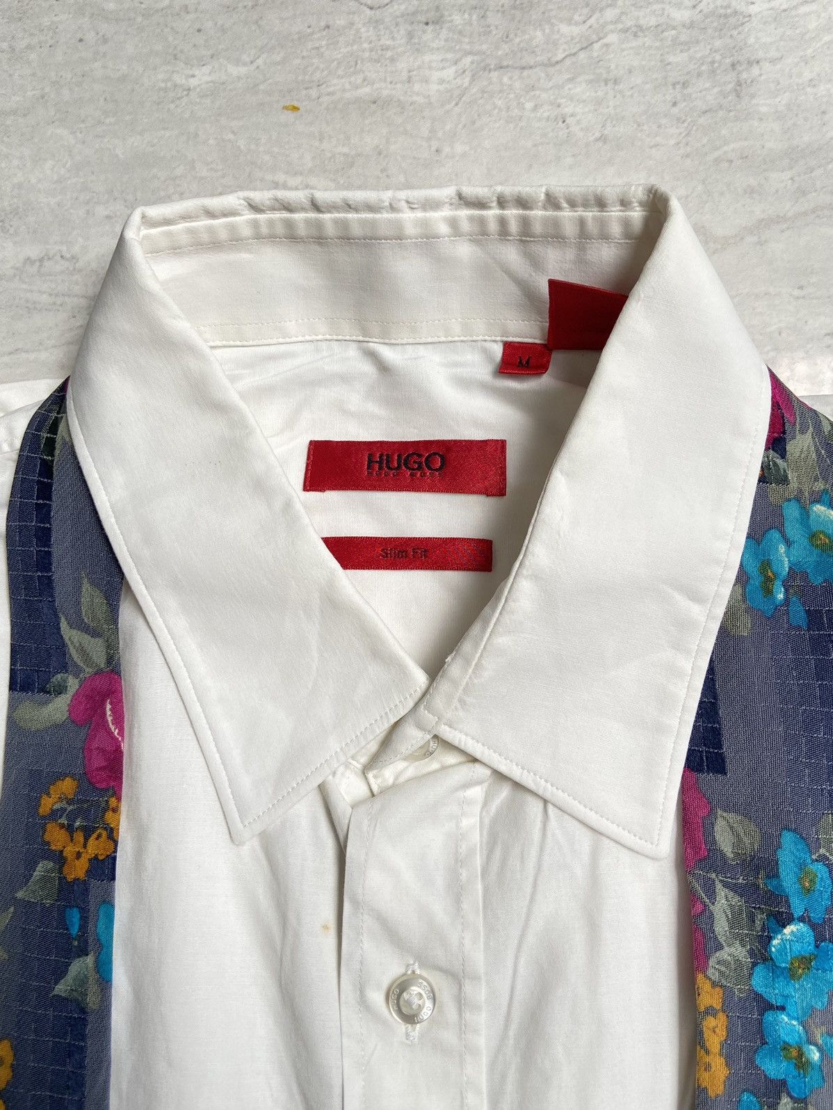 Designer × Hugo Boss × Japanese Brand HUGO BOSS White Shirt Tie Size US M / EU 48-50 / 2 - 5 Thumbnail