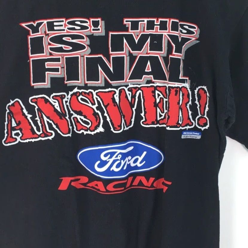 Ford Ford Racing All Sport Mens T-Shirt Black Crew M Short Sleeve 100% Cotton Graphic This Is My Final Answer Size US M / EU 48-50 / 2 - 5 Thumbnail