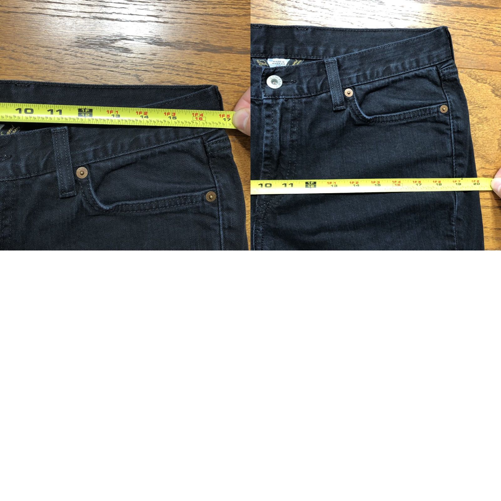Lucky Brand Lucky Brand Classic Rider Jeans Black Womens 10 Regular 33/27.5 Inseam 27.5 Zip 5-Pocket Denim Stretch Straight Size 32" / US 10 / IT 46 - 9 Thumbnail