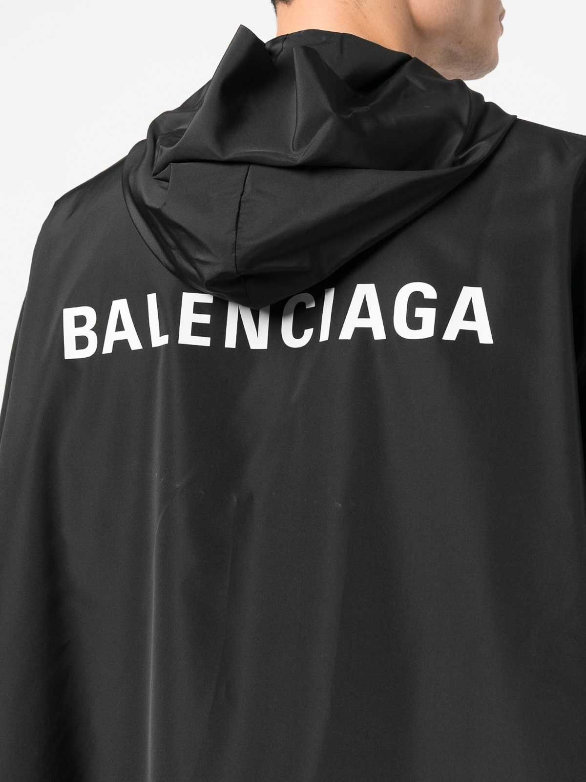 Balenciaga o1s1wg110625 Tracksuit Rain Jacket in Black Size US XXL / EU 58 / 5 - 5 Thumbnail