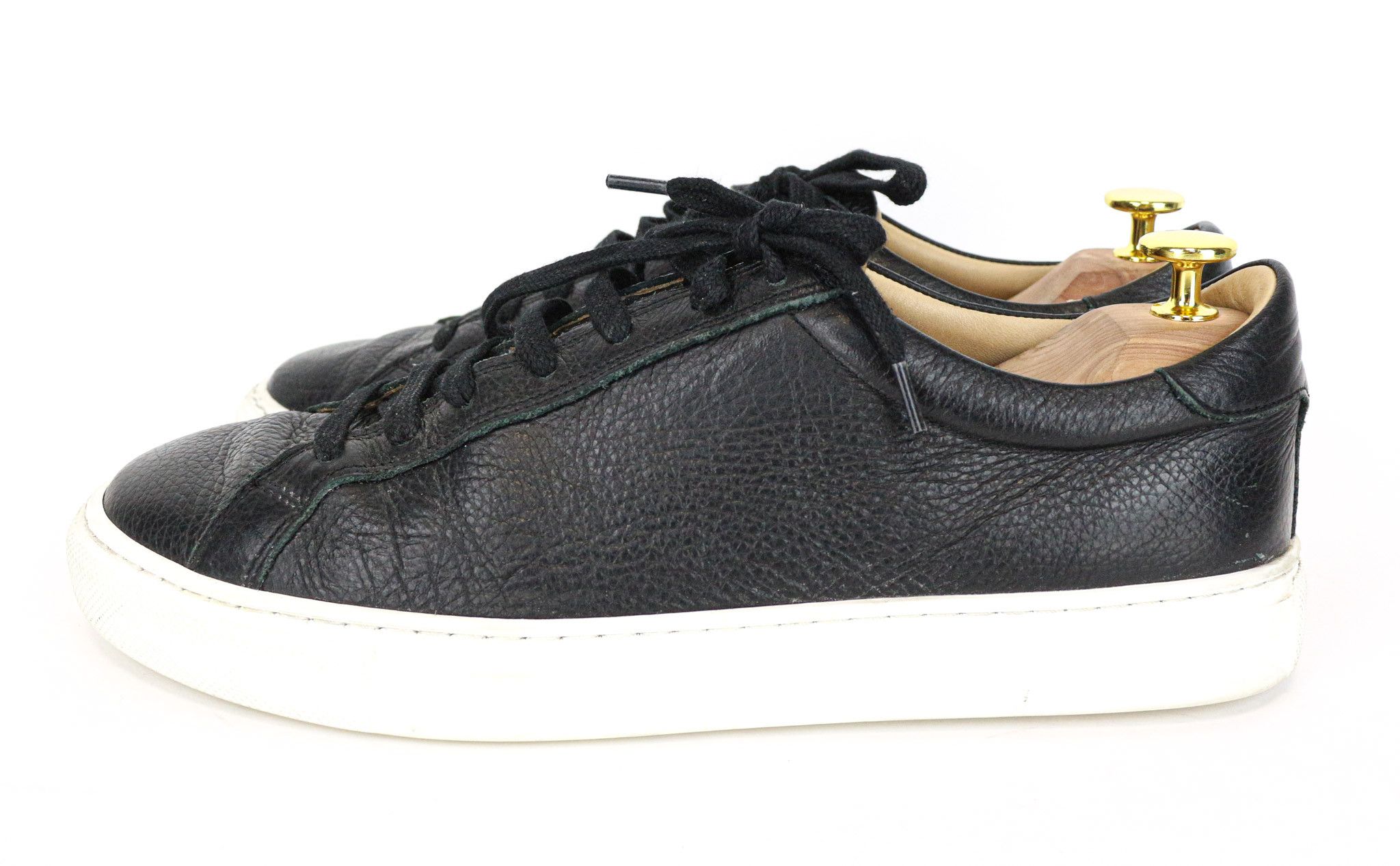 Suitsupply EU42 Black Grained Leather Sneakers 74315 Size US 9 / EU 42 - 7 Thumbnail