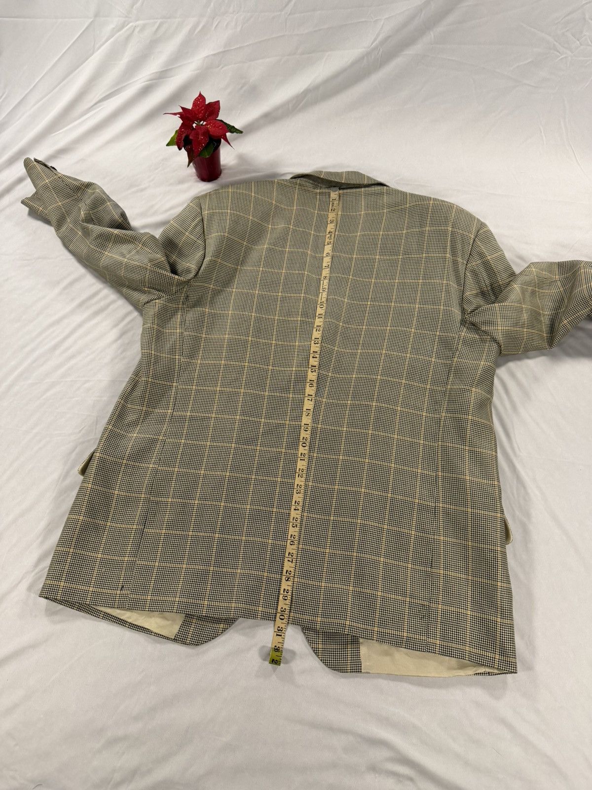 Other E Thomas Rigatti Silk Wool Houndstooth Blazer Sport Coat 46R Size 46R - 7 Thumbnail