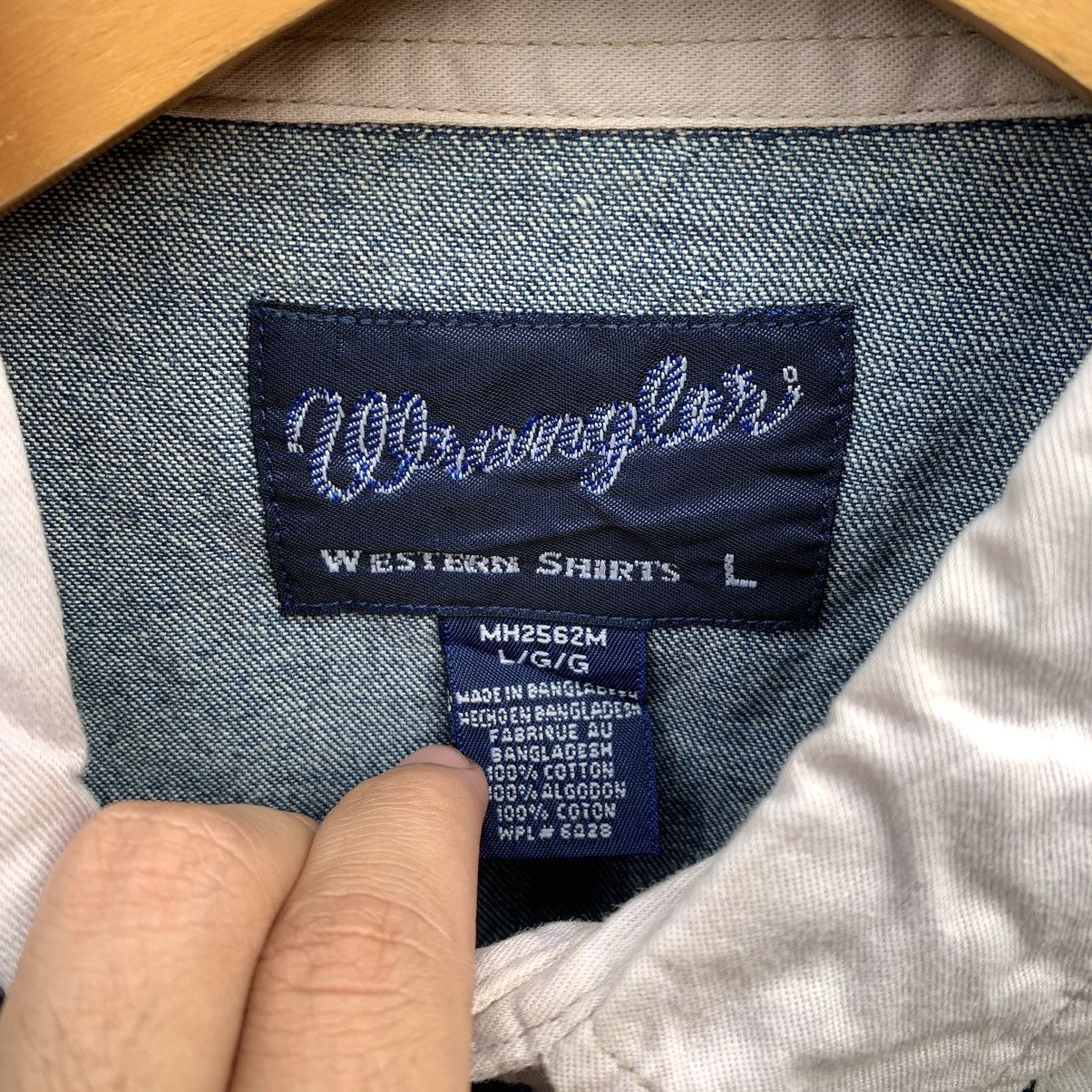 Wrangler VINTAGE WRANGLER DENIM BUTTON UP SHIRT Size US L / EU 52-54 / 3 - 4 Thumbnail