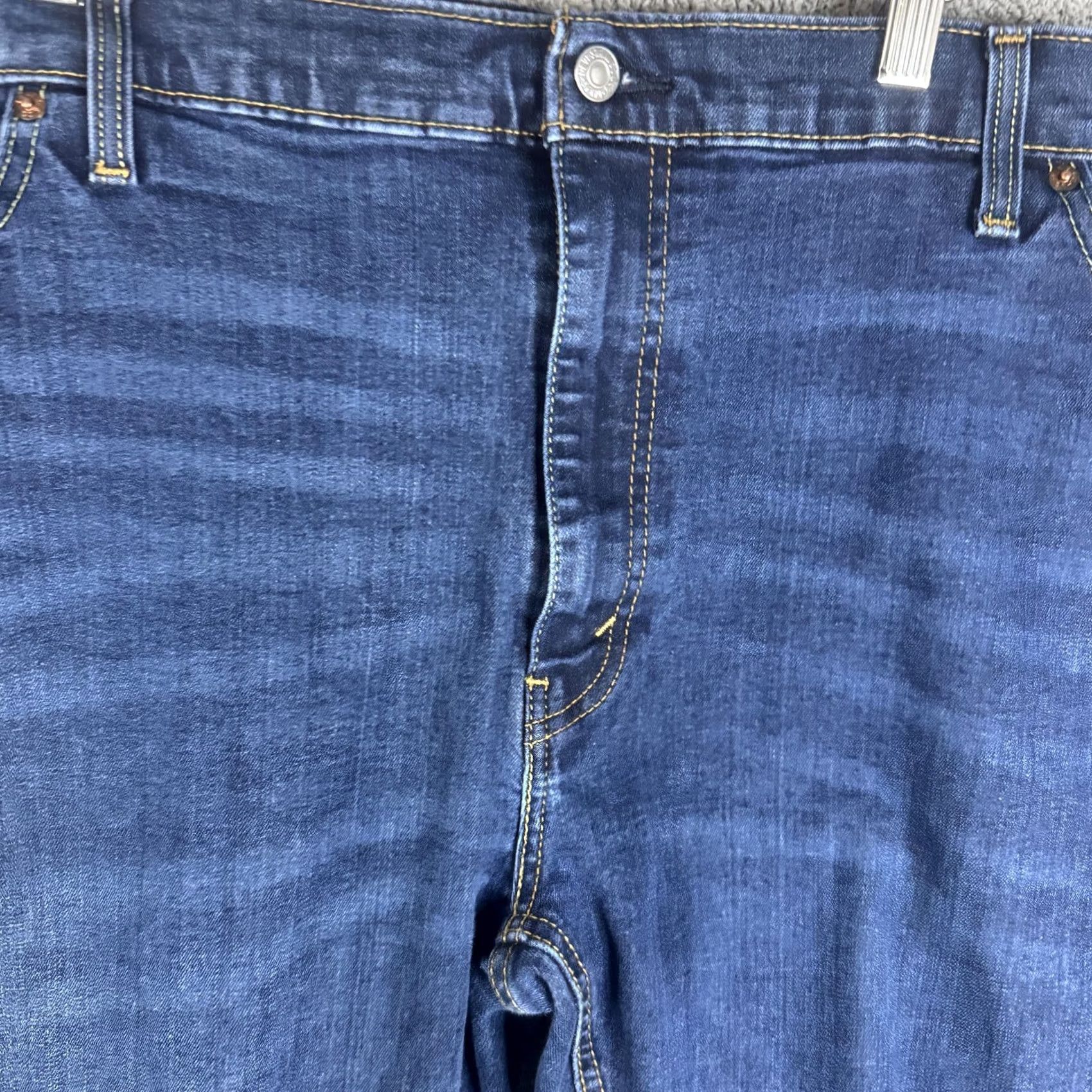 Levi's Levi's 541 Jeans Mens 50x28 Blue Athletic Tapered Denim Dark Wash Big & Tall Jeans Men Blue 541 Athletic Tapered Dark Wash Mens 50x28 Size US 34 / EU 50 - 5 Thumbnail