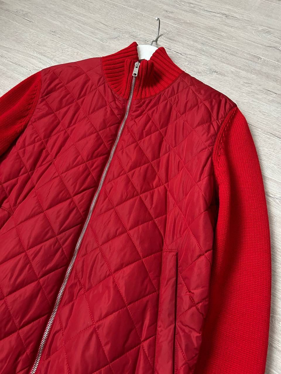 Prada Legendary Prada Milano Quilted Wool Knit Zip Red Jacket Size US M / EU 48-50 / 2 - 2 Thumbnail