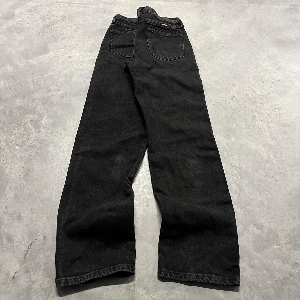 Japanese Brand Crazy Vintage Y2K/2000s Grunge Solid Black Denim Jeans! Size US 30 / EU 46 - 4 Thumbnail