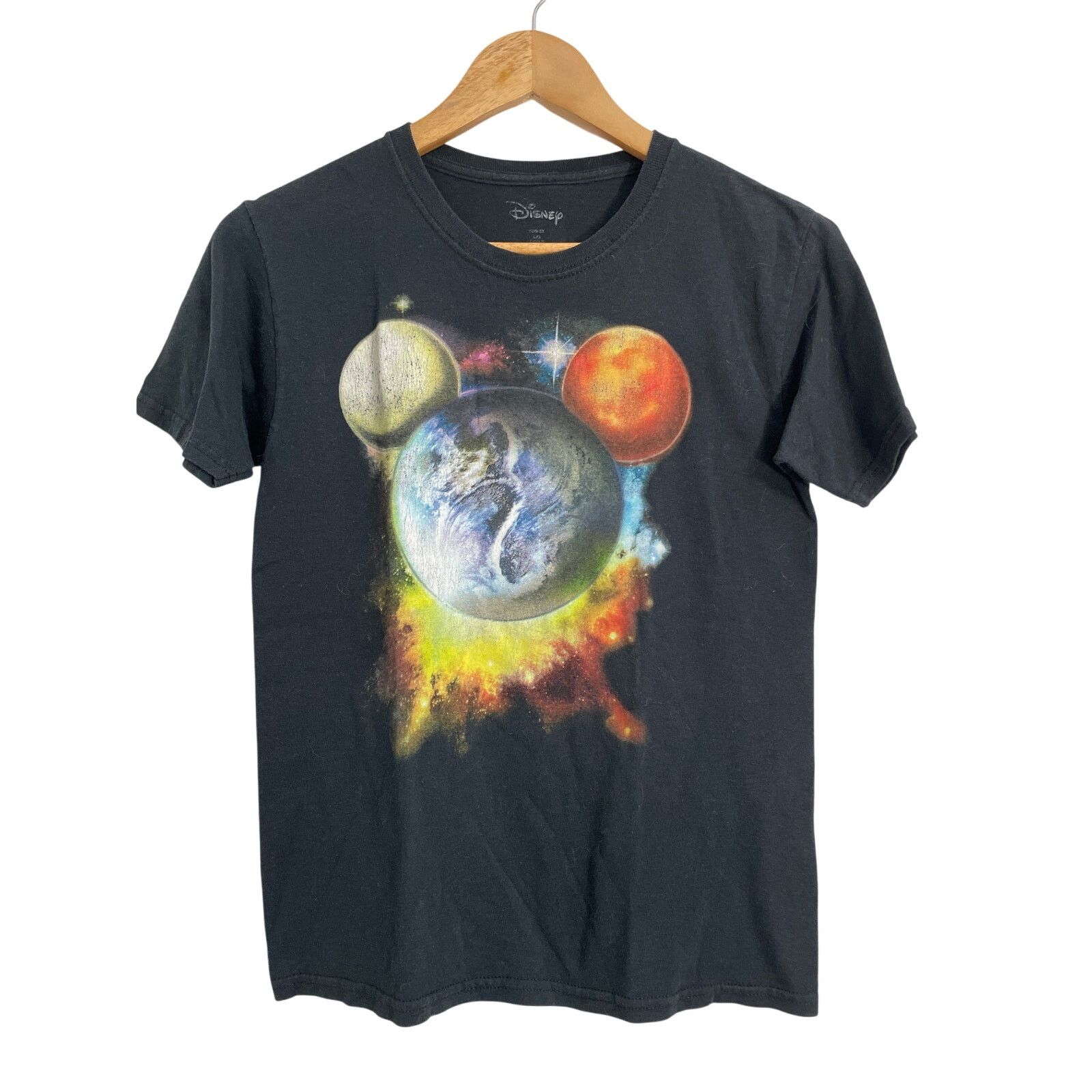 Disney Disney YOUTH Mickey Mouse Galaxy Solar System Tee Shirt Size US XXS / EU 40 - 1 Thumbnail