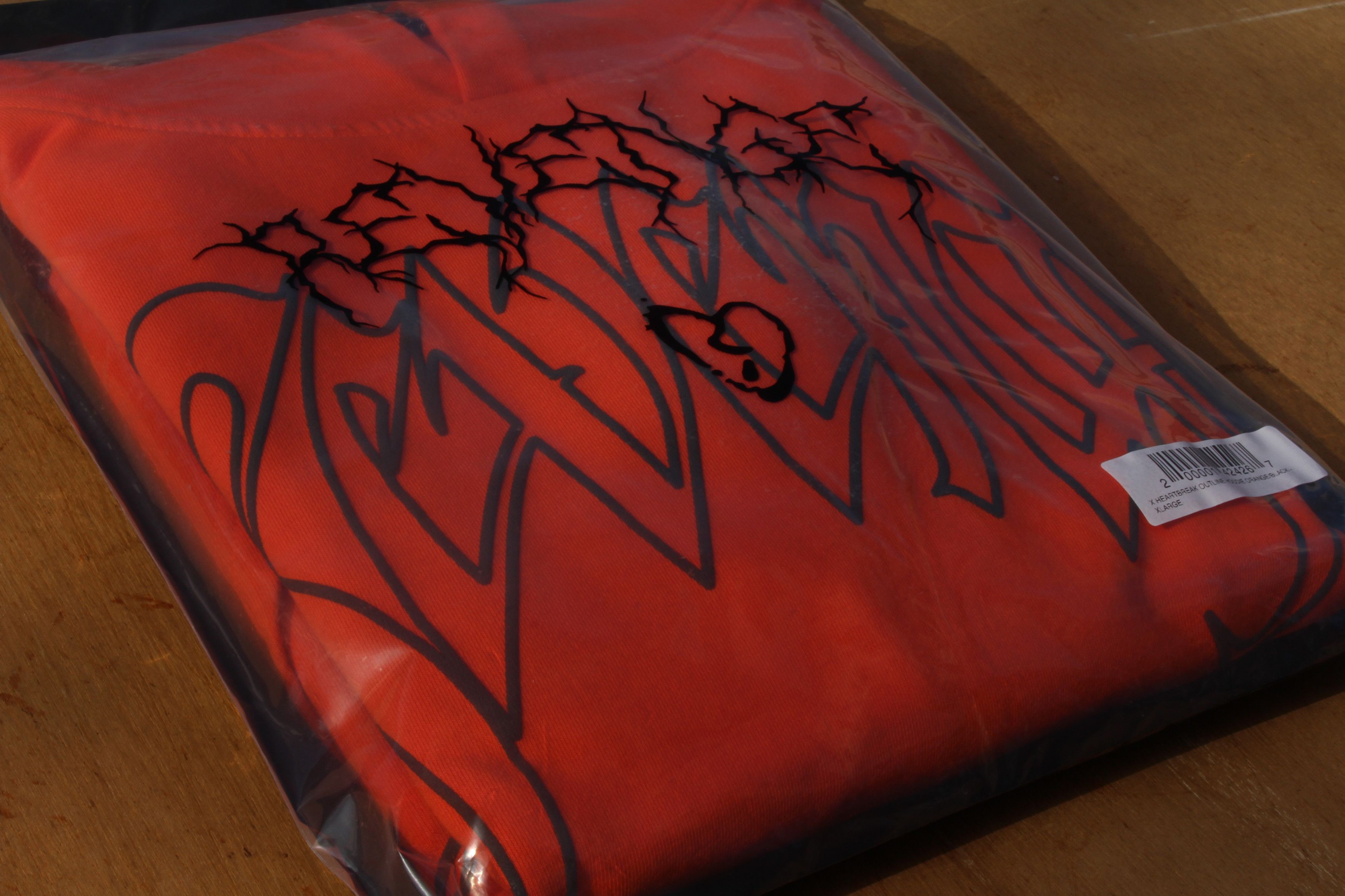 Revenge X HEARTBREAK OUTLINE HOODIE ORANGE/BLACK Size US XL / EU 56 / 4 - 4 Thumbnail