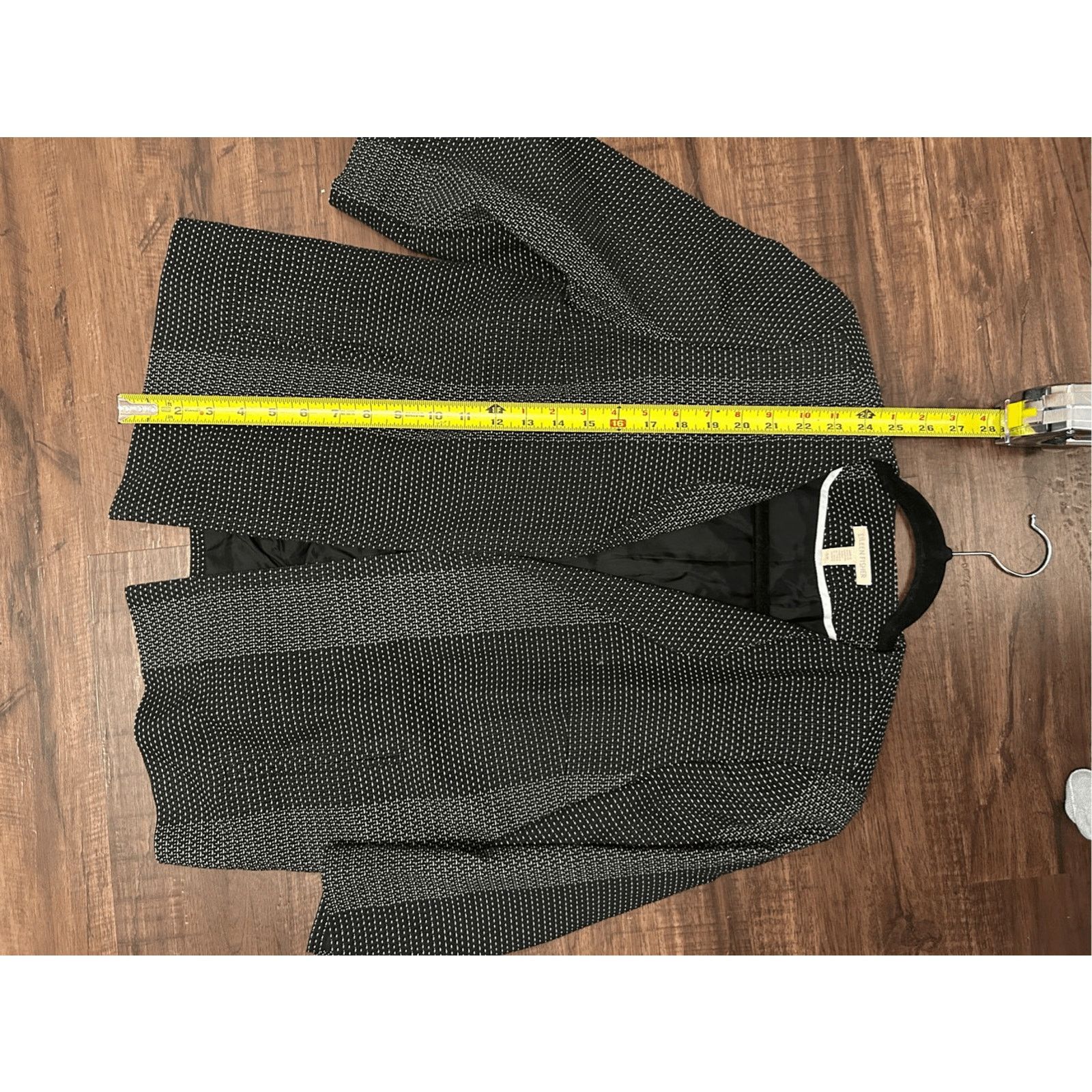 Eileen Fisher Eileen Fisher Woven Round Neck Open-Front Blazer Sz Small Size S / US 4 / IT 40 - 3 Thumbnail
