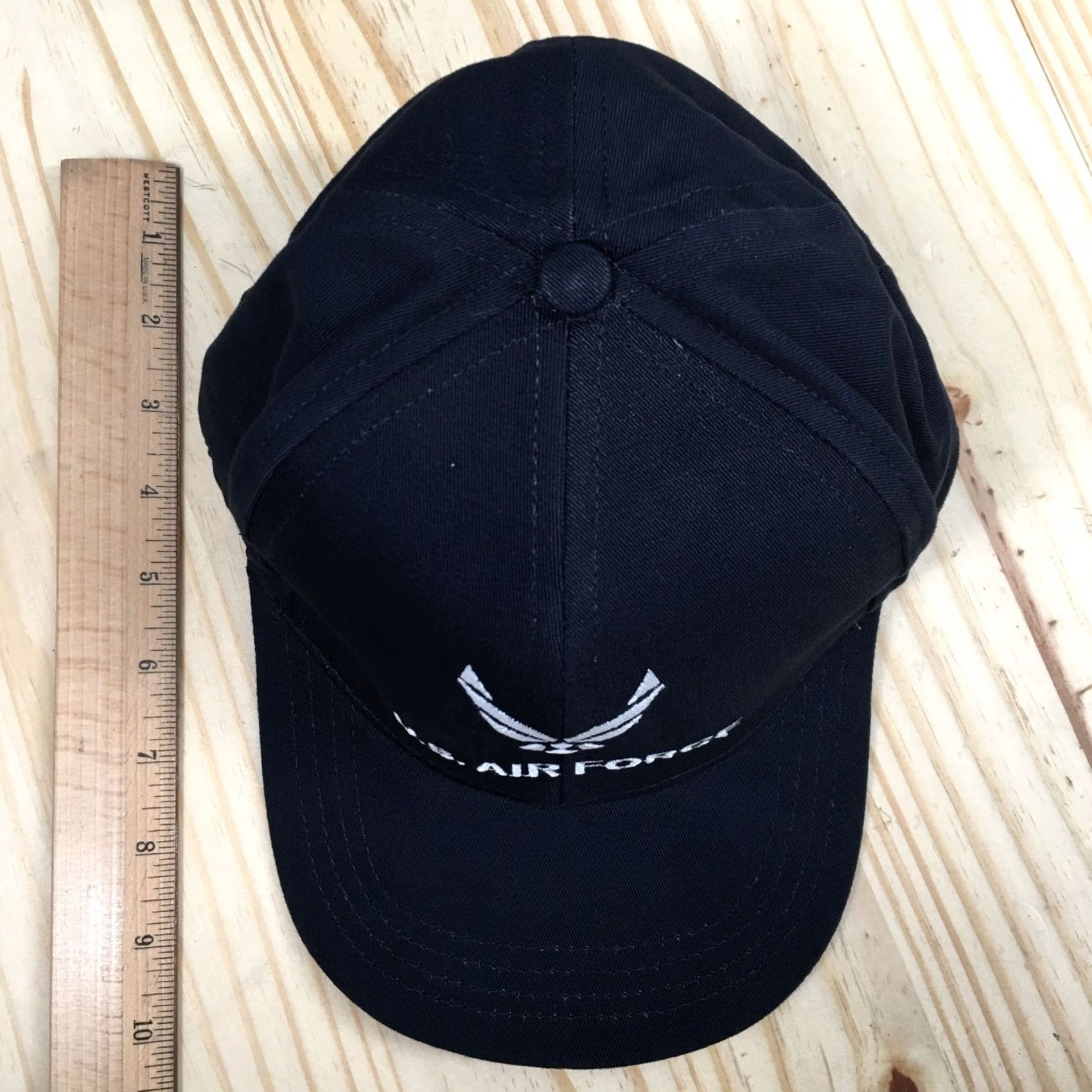 Vintage US Air Force Baseball Cap Unisex Black One Size Fitted Curved Brim Embroidered Size ONE SIZE - 4 Thumbnail