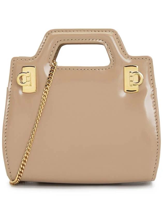 Salvatore Ferragamo o1s1rm1224 Size: OS / Micro Wanda Top Handle Bag in Beige Size ONE SIZE - 1 Thumbnail
