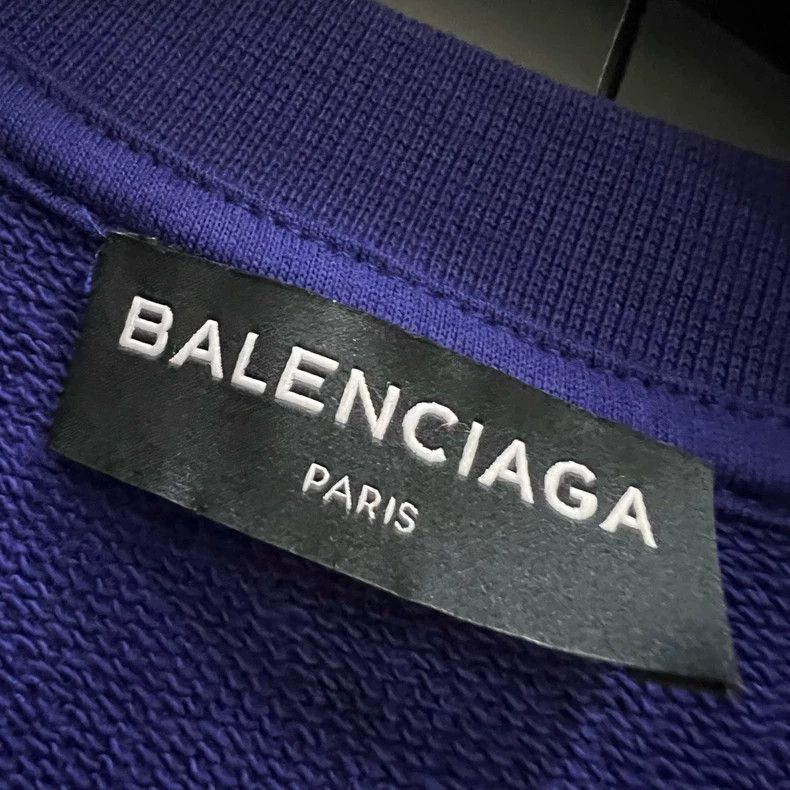 Balenciaga Balenciaga Blue small logo printed sweater Size US XS / EU 42 / 0 - 3 Thumbnail