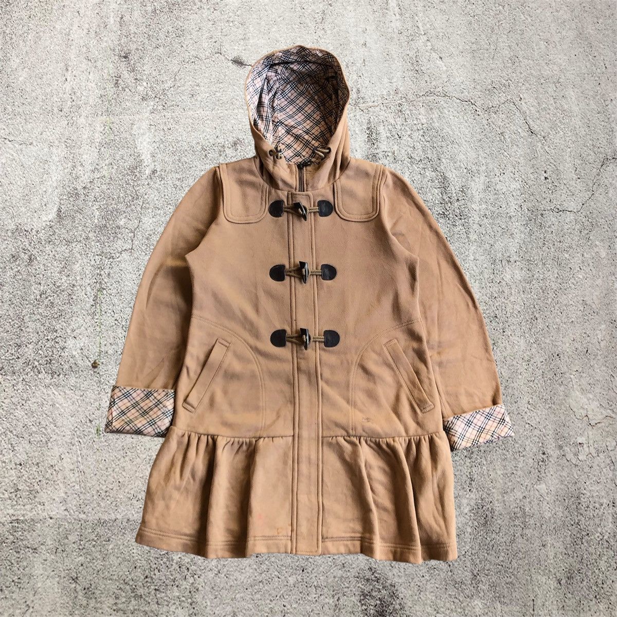 Burberry Vintage Burberry Blue Label Duffle Dreses Jacket With Hoodie Size L / US 10 / IT 46 - 1 Thumbnail