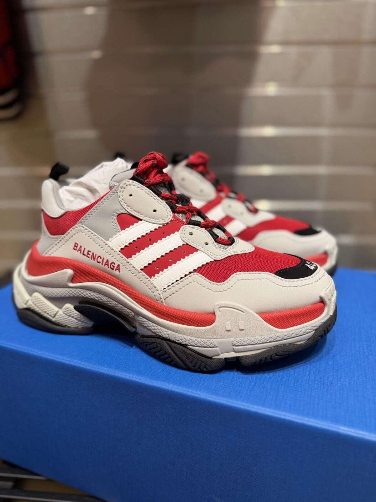 Balenciaga Adidas x Balenciaga Triple S Sneaker 'Red Grey 7US/40EU New Size US 7 / EU 40 - 5 Thumbnail