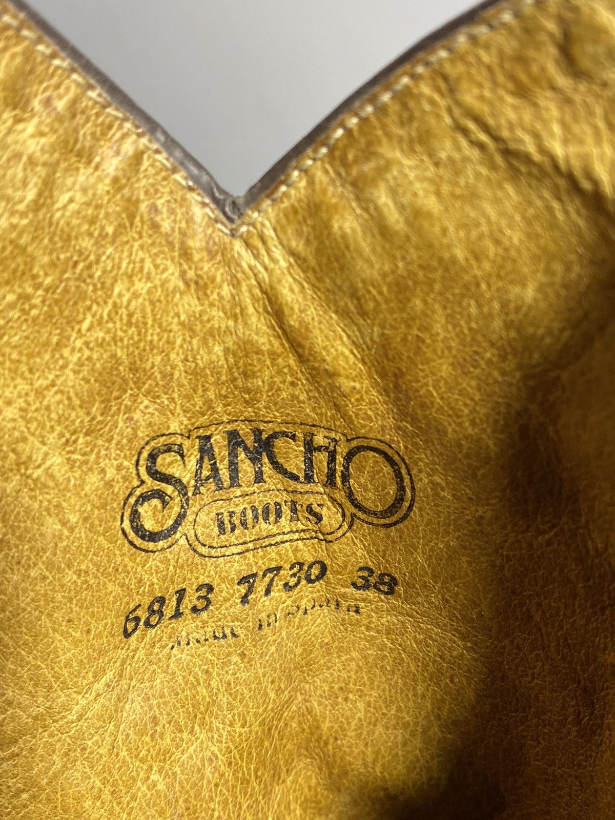 Genuine Leather × Vintage Vintage 00s Leather Cowboy Boots y2k Sancho Western Rodeo Size US 7 / IT 37 - 21 Thumbnail