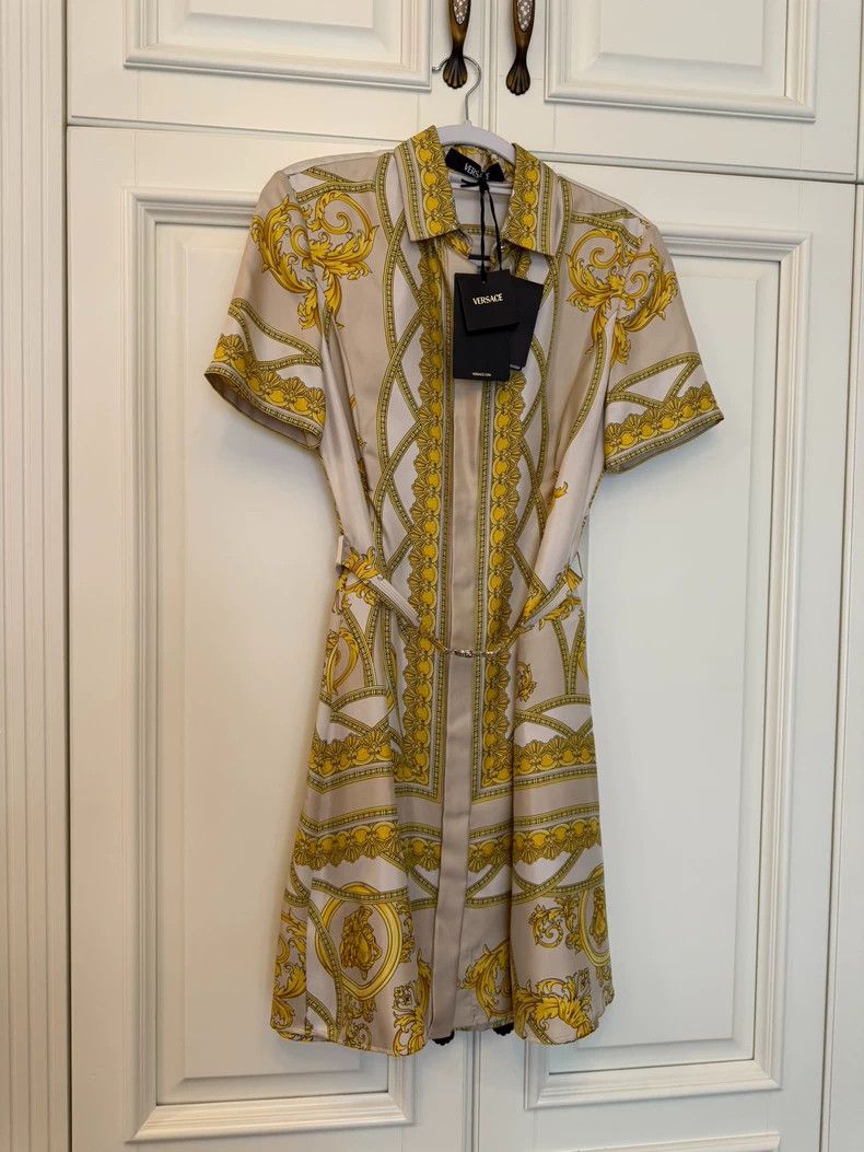 Versace Versace Silk Baroque Print Dress - dmc Size US 30 / EU 46 - 1 Thumbnail