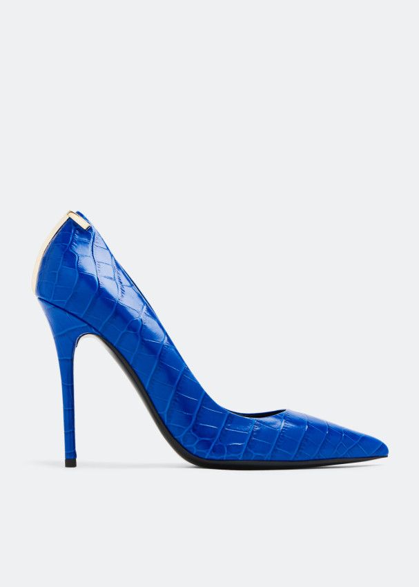 image of Tom Ford O1Loc1C0524 W3128 Iconic T Pumps In Blue Shoes, Women's (Size 9)