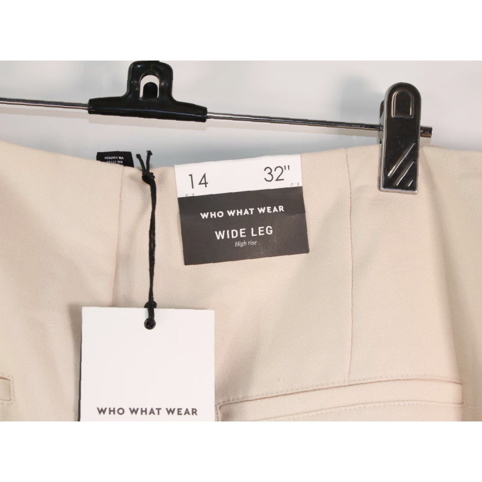 Vintage VINTAGE Who What Wear Flair Wide Leg High Rise Stretch Peach Pants Women's 14 34X30 Black Dress Pants 34 In Inseam 30 in Size 36" / US 14 / IT 50 - 6 Thumbnail