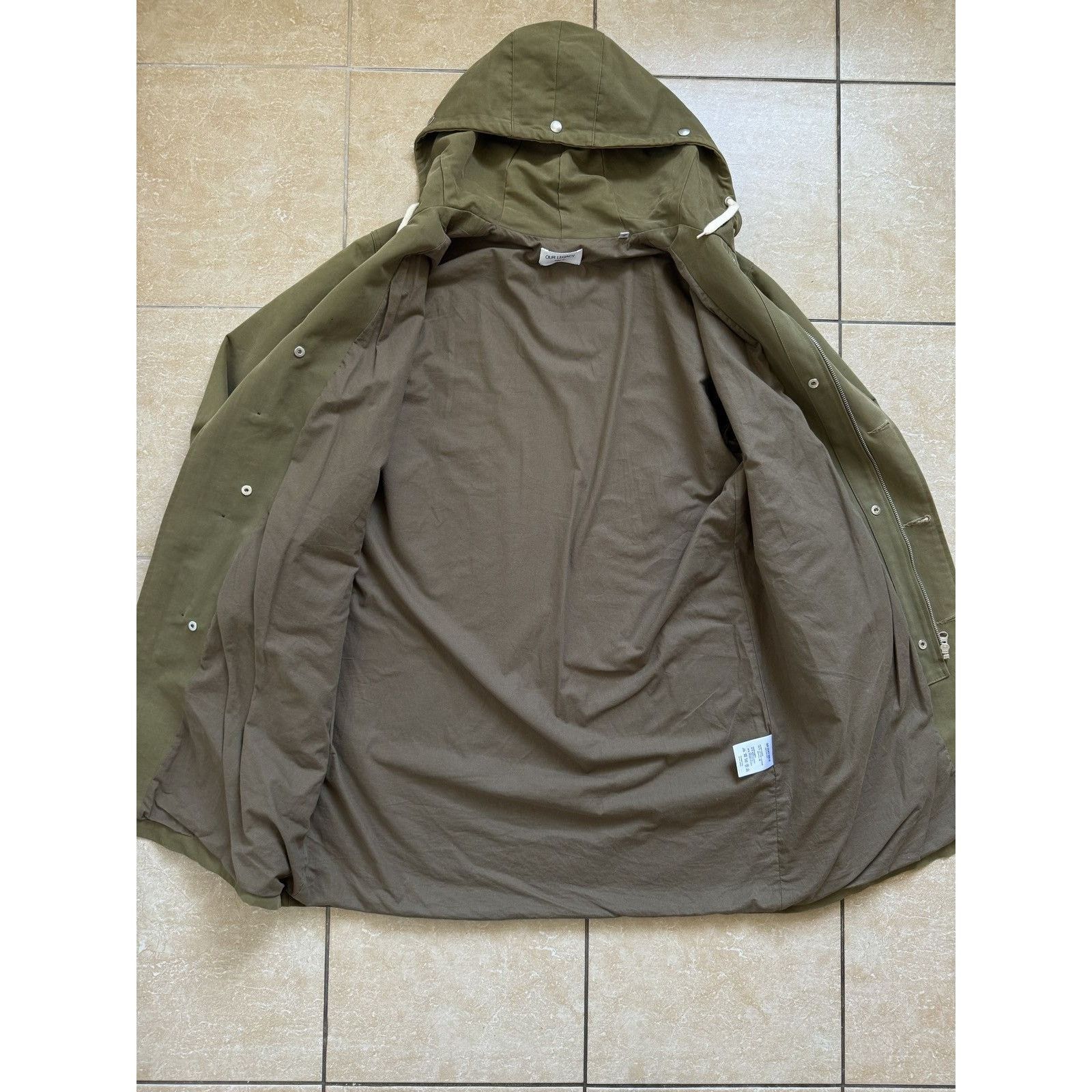 Our Legacy Our Legacy Olive Vintage Oil Shield Waxed jacket Size US L / EU 52-54 / 3 - 11 Thumbnail