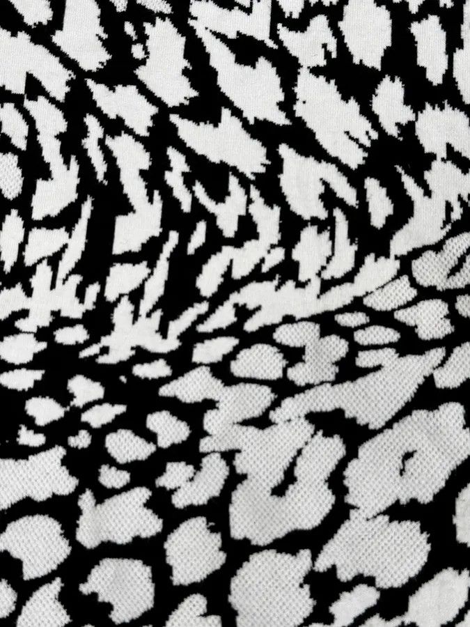 Roberto Cavalli AW2021 Cavalli Black & White Irregular Volcano Pattern Sweater Size S / US 4 / IT 40 - 5 Thumbnail