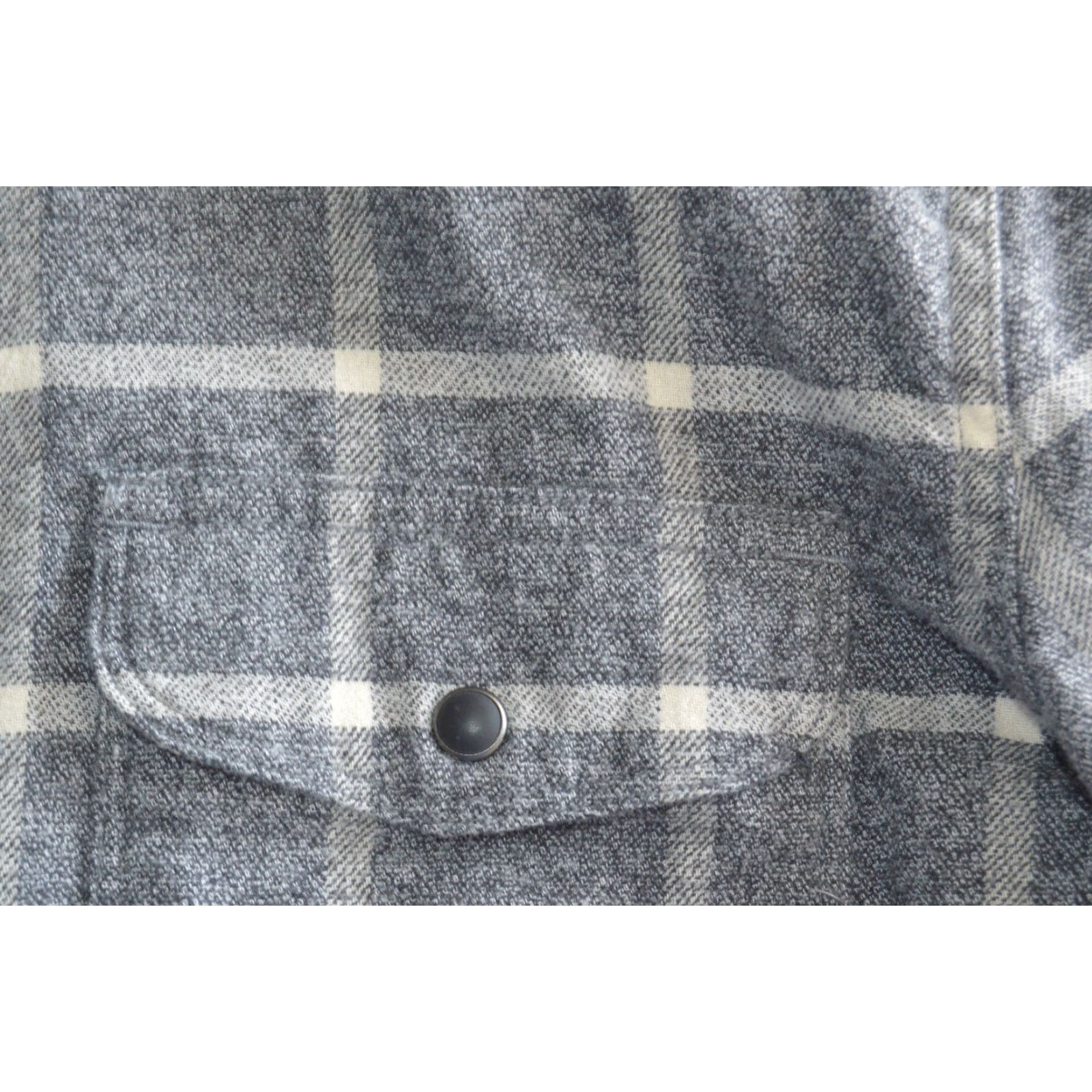 Lucky Brand VINTAGE Lucky Brand Saturday Stretch Snap Western Plaid Flannel Shirt Men's Large Gray Size US L / EU 52-54 / 3 - 4 Thumbnail