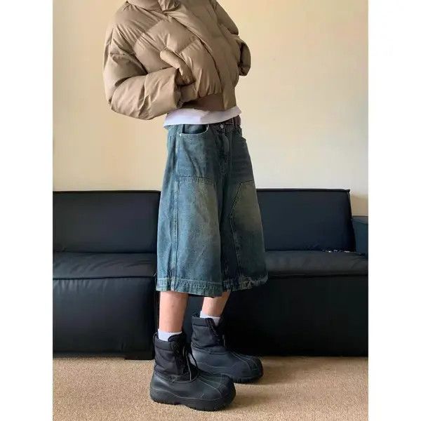 Japanese Brand Mizuho x Yumi Street washed distressed casual denim shorts Size US 32 / EU 48 - 2 Thumbnail