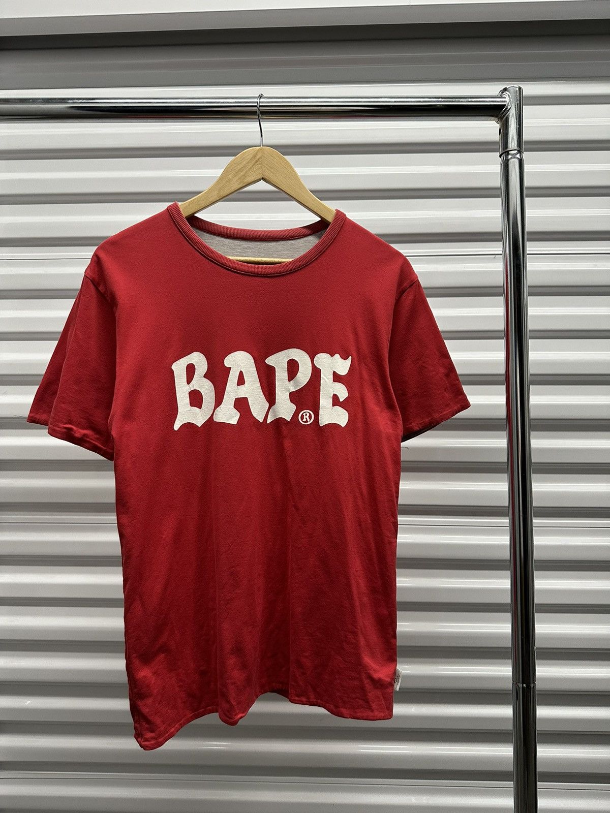 Pre-owned Bape X Vintage Bape Reversible Tshirt In Red