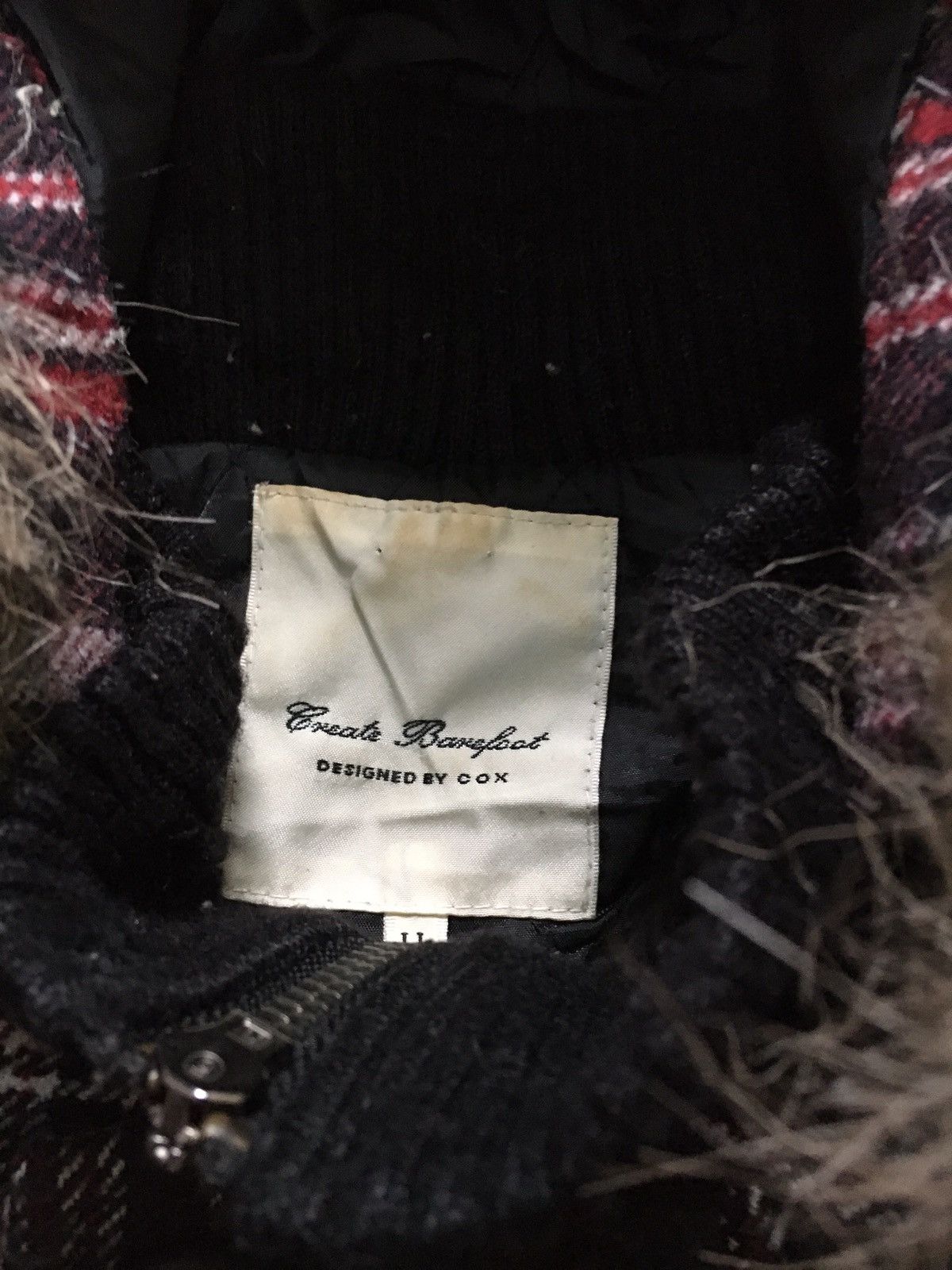 If Six Was Nine × Japanese Brand × Le Grande Bleu (L.G.B.) Cox Plaid Fur Hooded Jacket Size US L / EU 52-54 / 3 - 4 Thumbnail