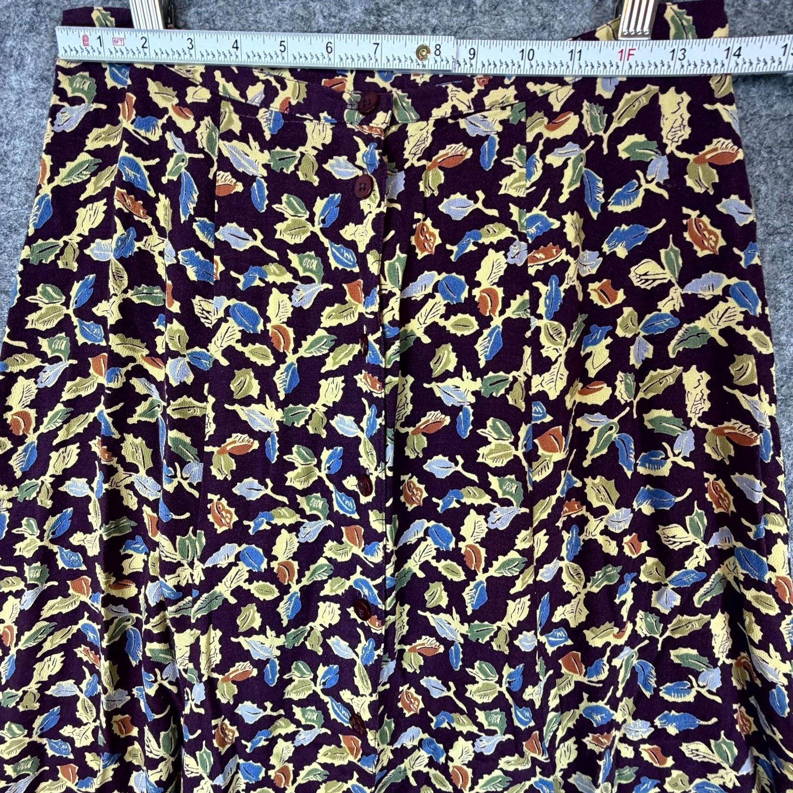 Eddie Bauer Vintage 90s Eddie Bauer Skirt Womens 12 Autumn Dark Romantic Size 34" / US 12 / IT 48 - 4 Thumbnail