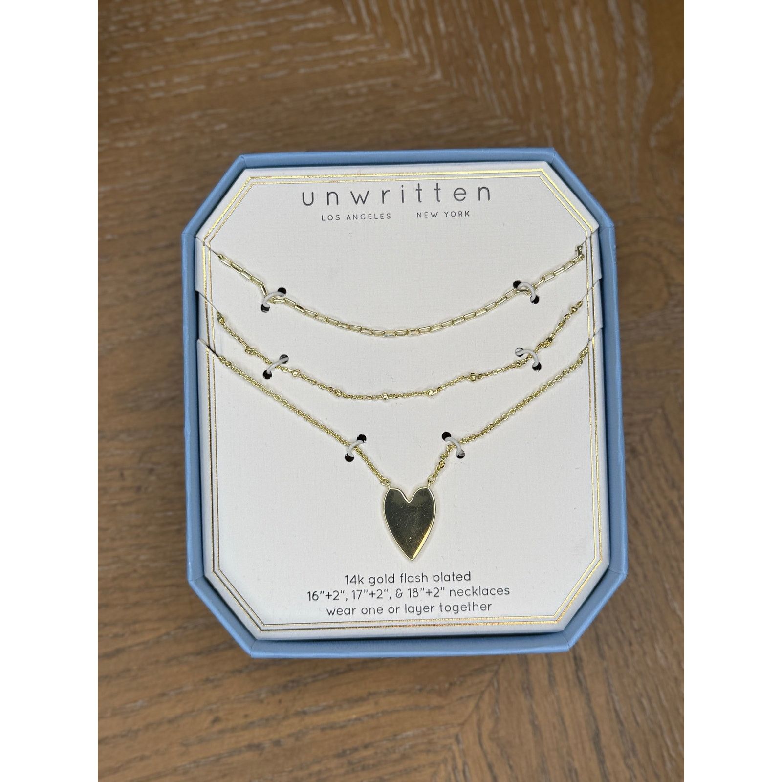 Other Unwritten Layered Heart Necklace Set 14K Gold Plated Size ONE SIZE - 1 Thumbnail