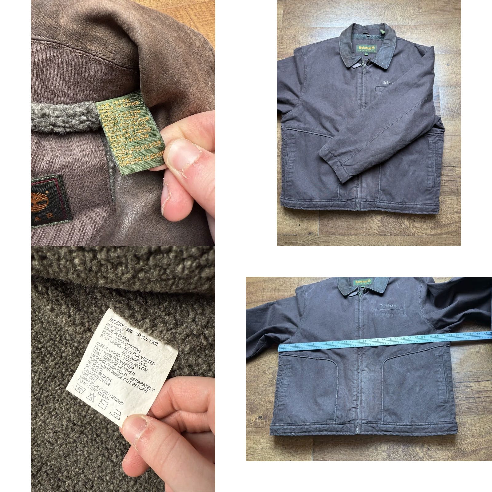 Timberland Timberland Weathergear Chore Jacket Coat Vintage Trucker XL Brown Leather Size US XL / EU 56 / 4 - 8 Thumbnail