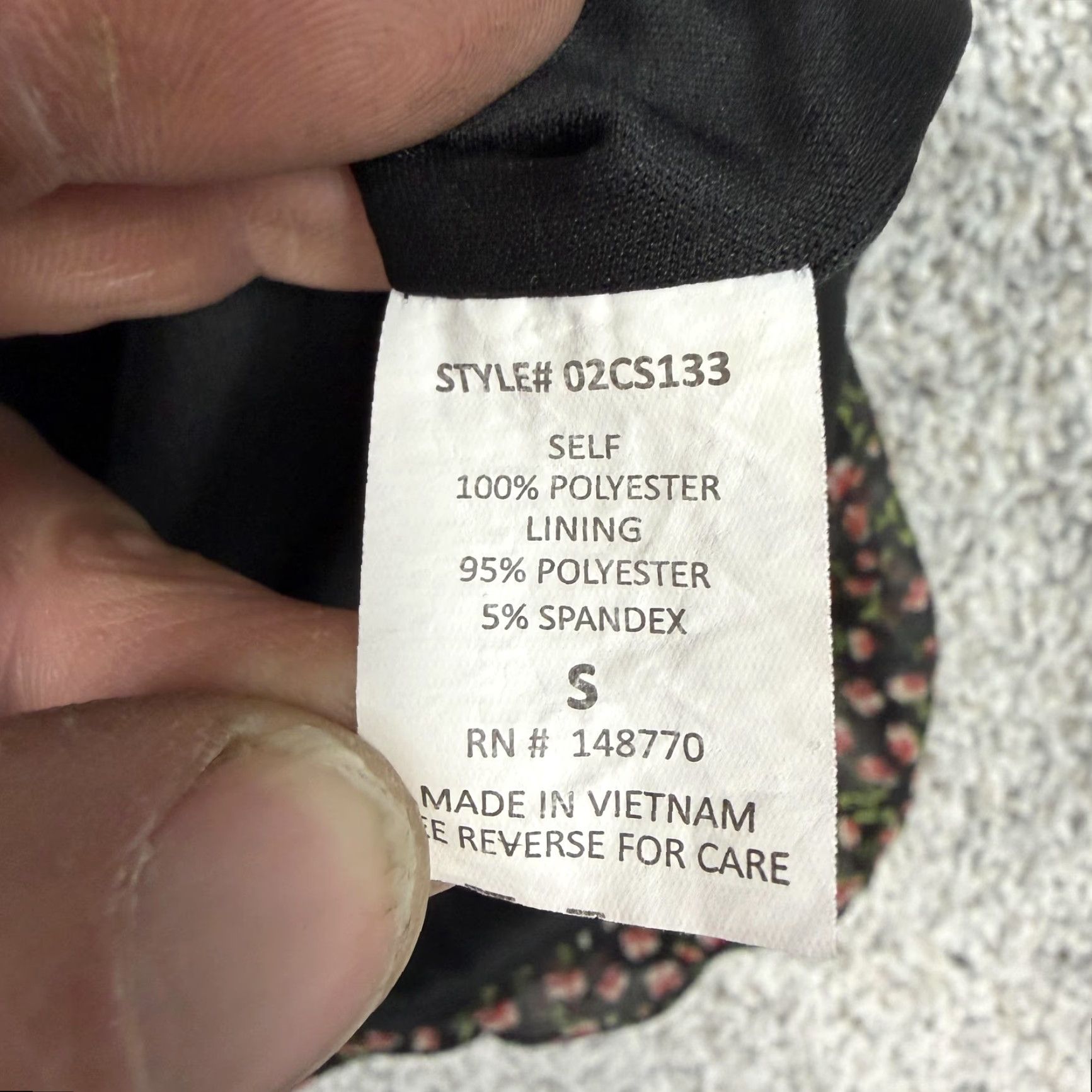 Vintage Sienna Sky Skirt Mini Floral Ruffle Tiered Black Elastic Waist Lined 90s Y2K Cottagecore Coquette Womens S Size 28" / US 6 / IT 42 - 5 Thumbnail