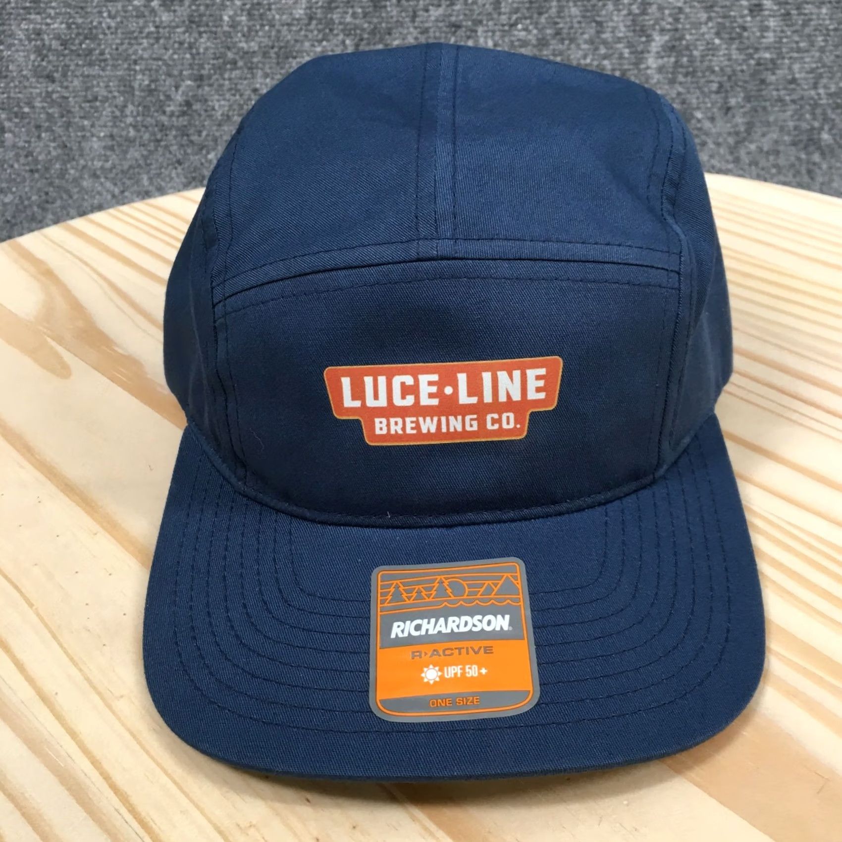 Vintage Richardson Luce Line Brewing Co R-Active UPF 50+ Five Panel Hat Mens OS Blue Size ONE SIZE - 2 Thumbnail