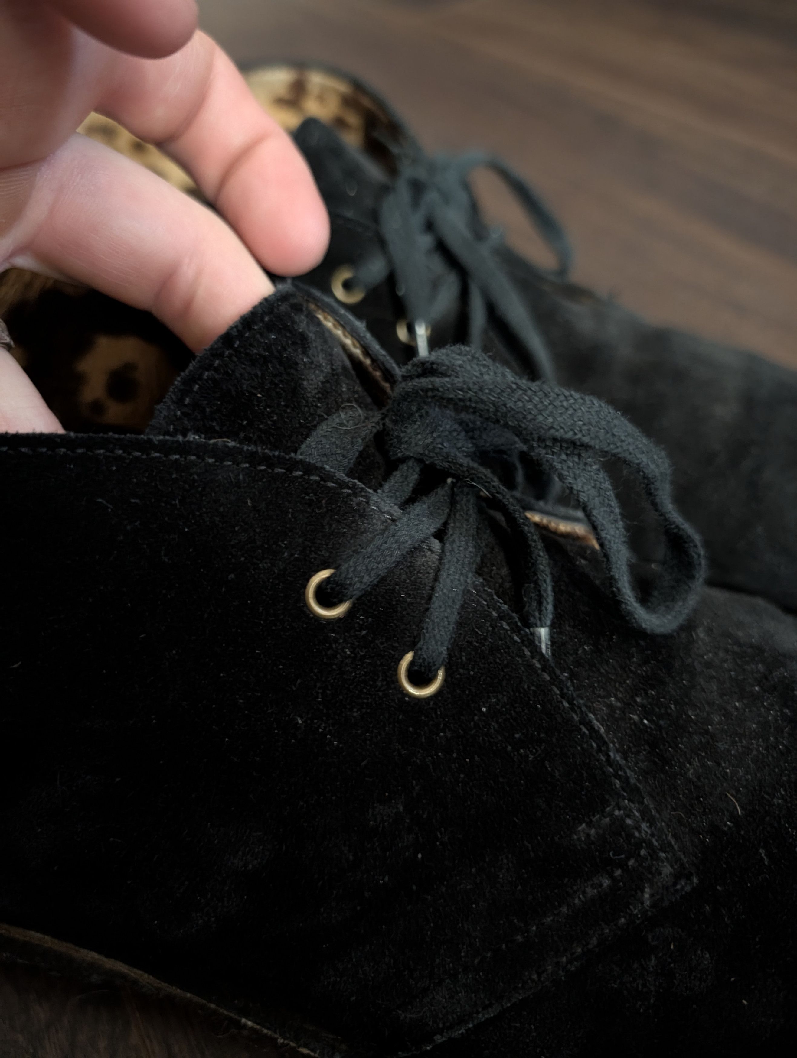 Saint Laurent Paris HEDI Black Suede Leopard Pony Hair Lined Chukka Boots Size US 9 / EU 42 - 5 Thumbnail
